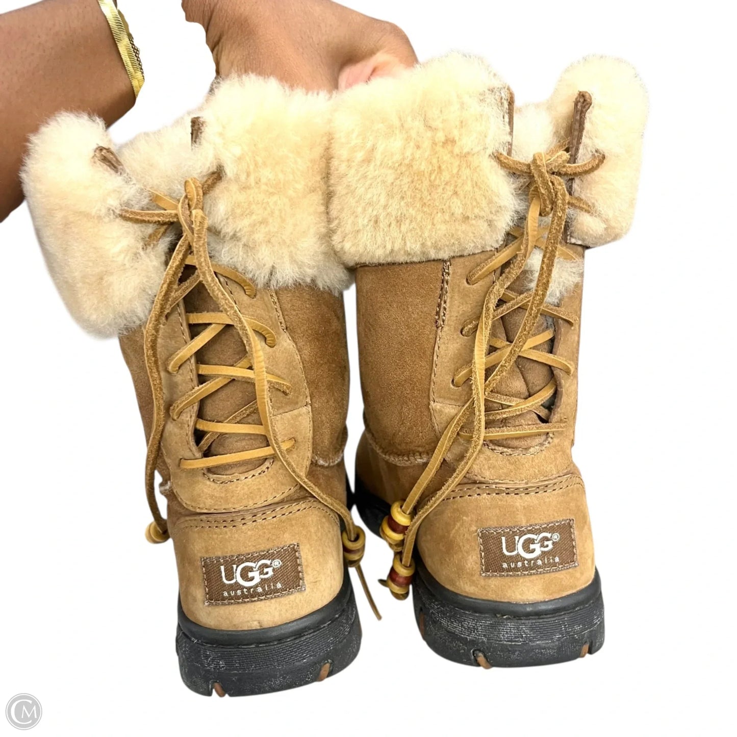 Boots Designer By Ugg In Tan, Size: 9
