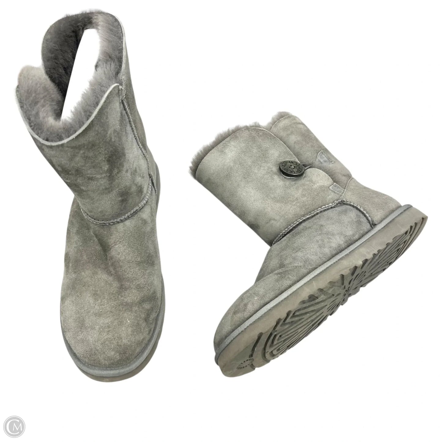 Boots Designer By Ugg In Grey, Size: 9