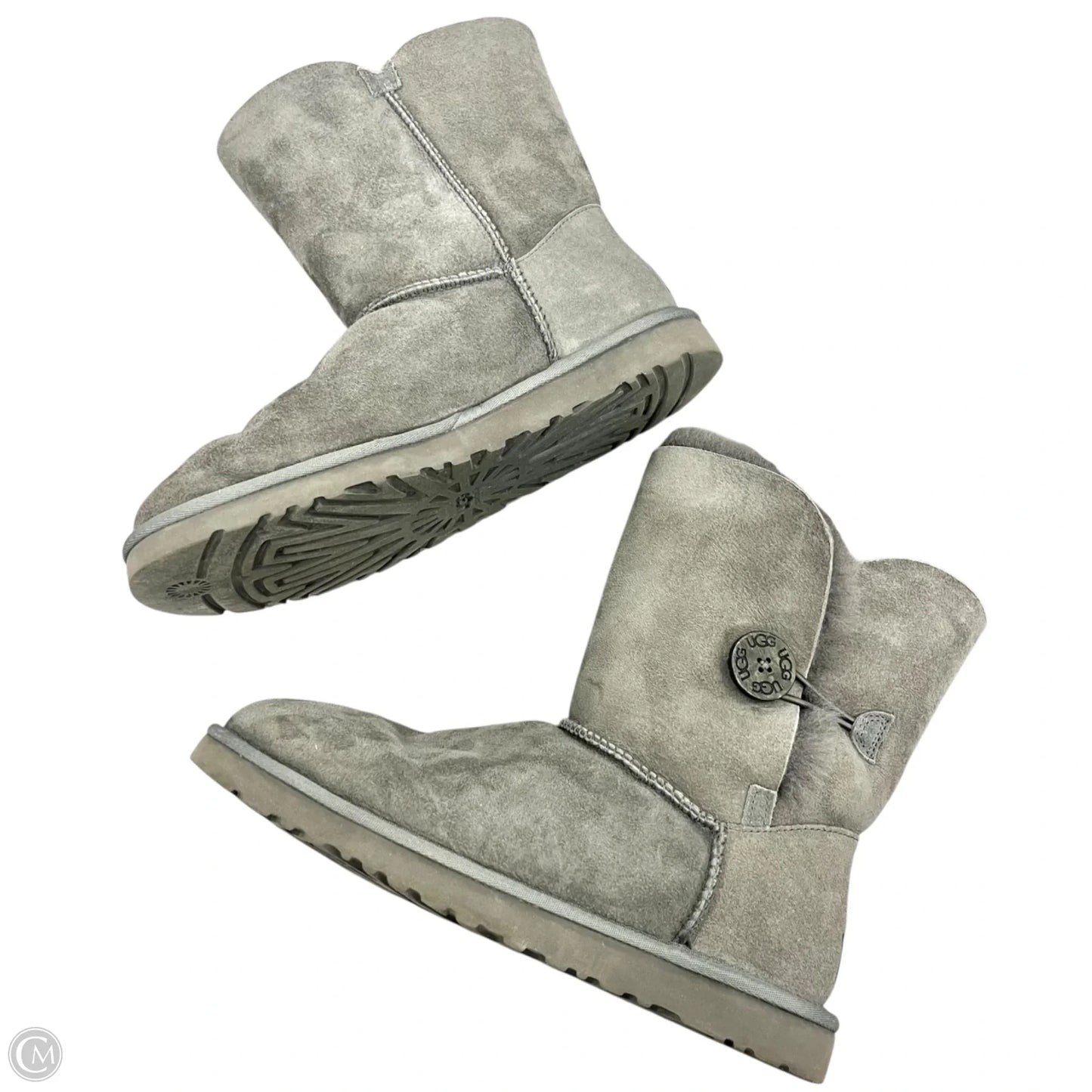 Boots Designer By Ugg In Grey, Size: 9