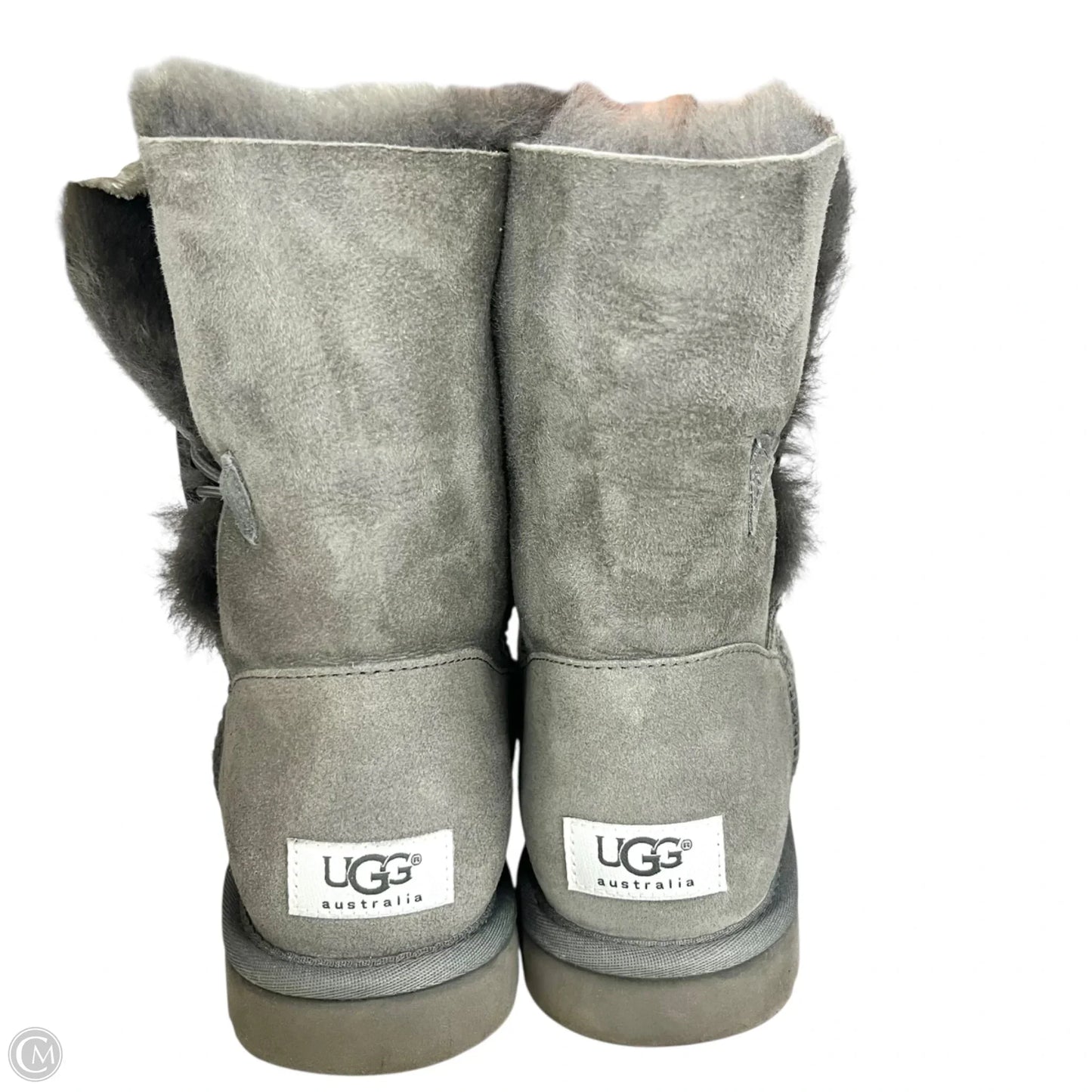 Boots Designer By Ugg In Grey, Size: 9