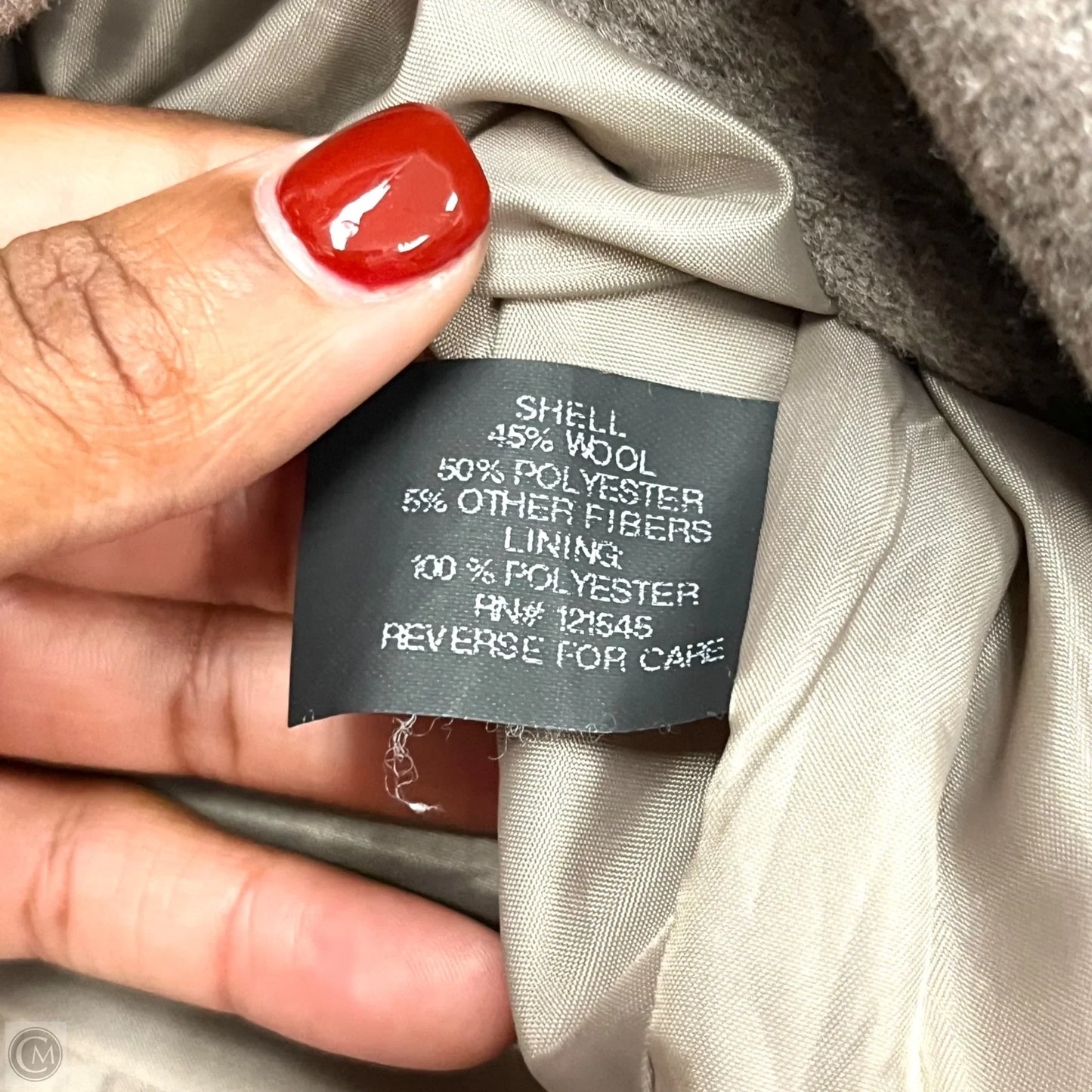 Coat Peacoat By London Fog In Taupe, Size: S