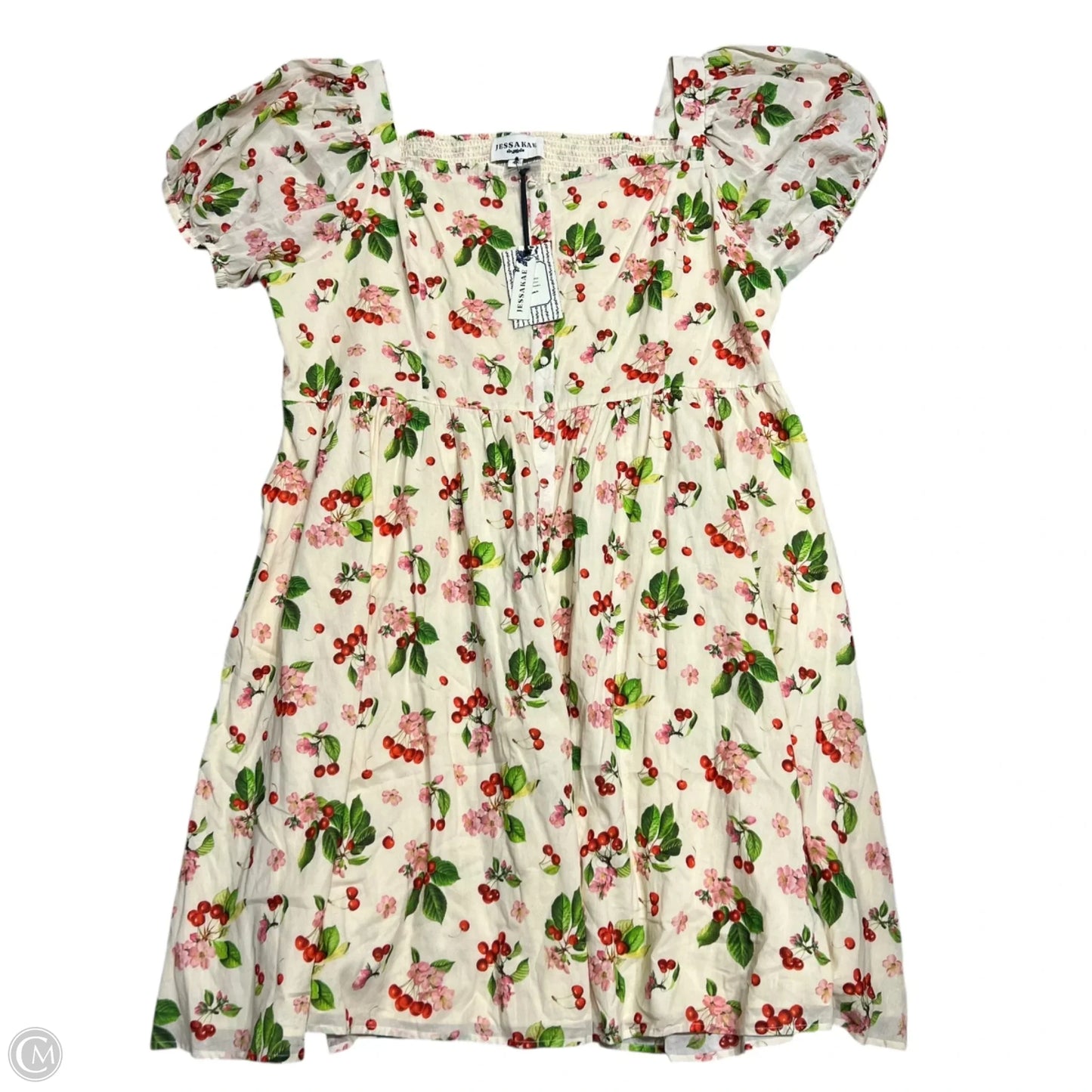 Dress Casual Maxi By Jessakae In Cream & Red, Size: 4x