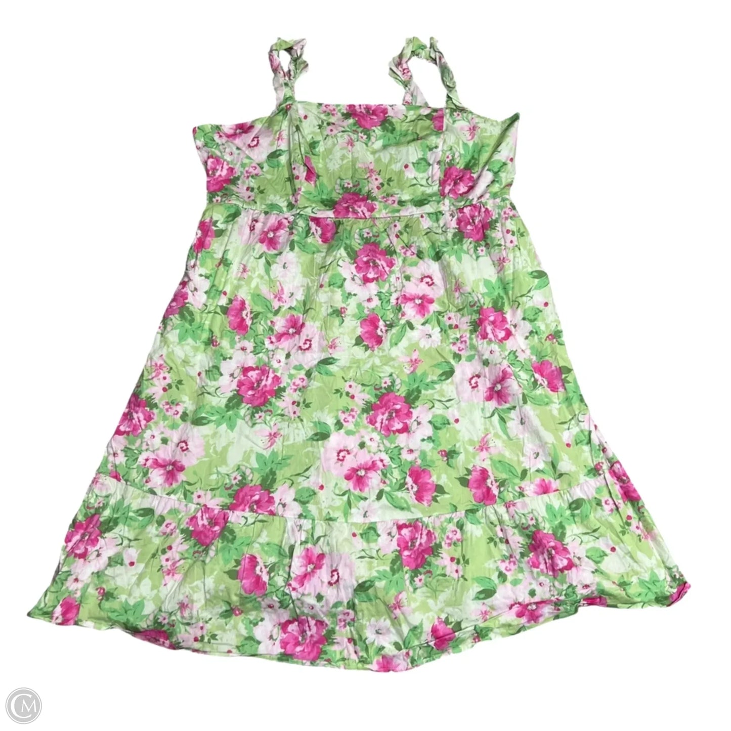 Dress Casual Short By Torrid In Green & Pink, Size: 4x