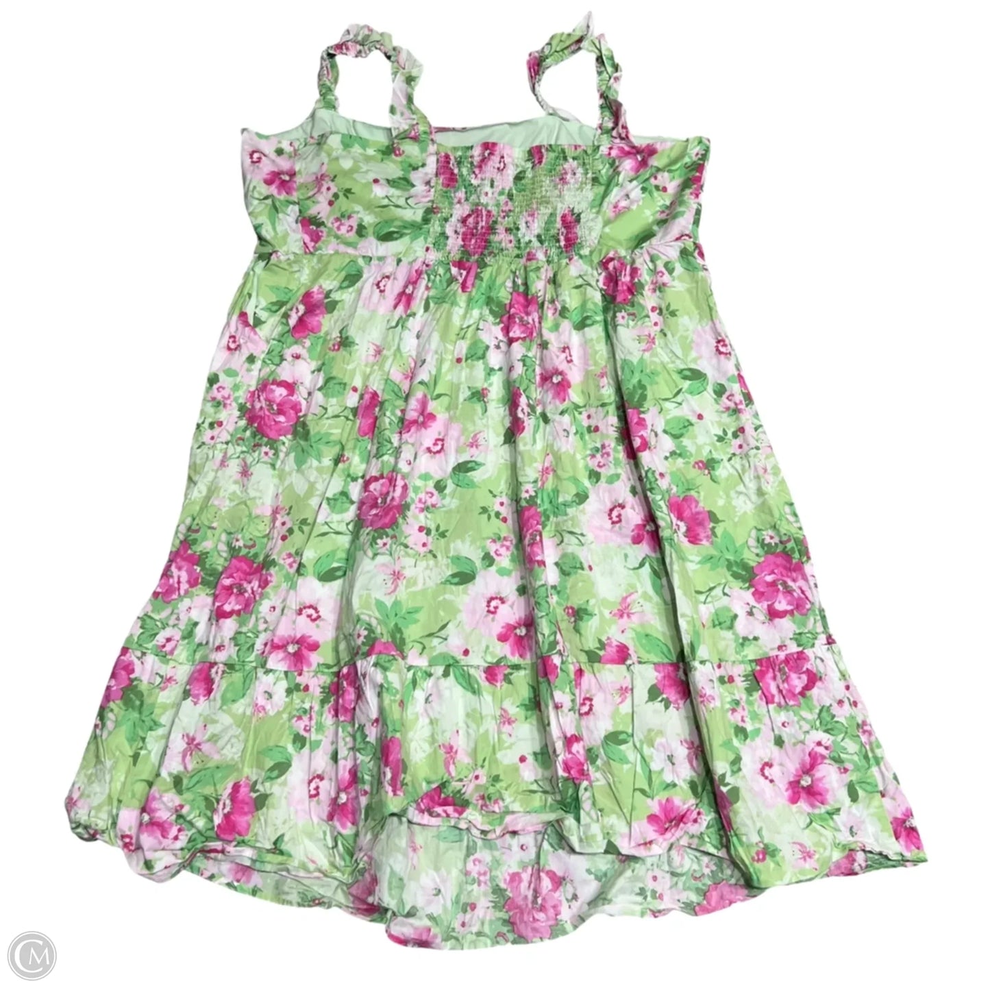 Dress Casual Short By Torrid In Green & Pink, Size: 4x