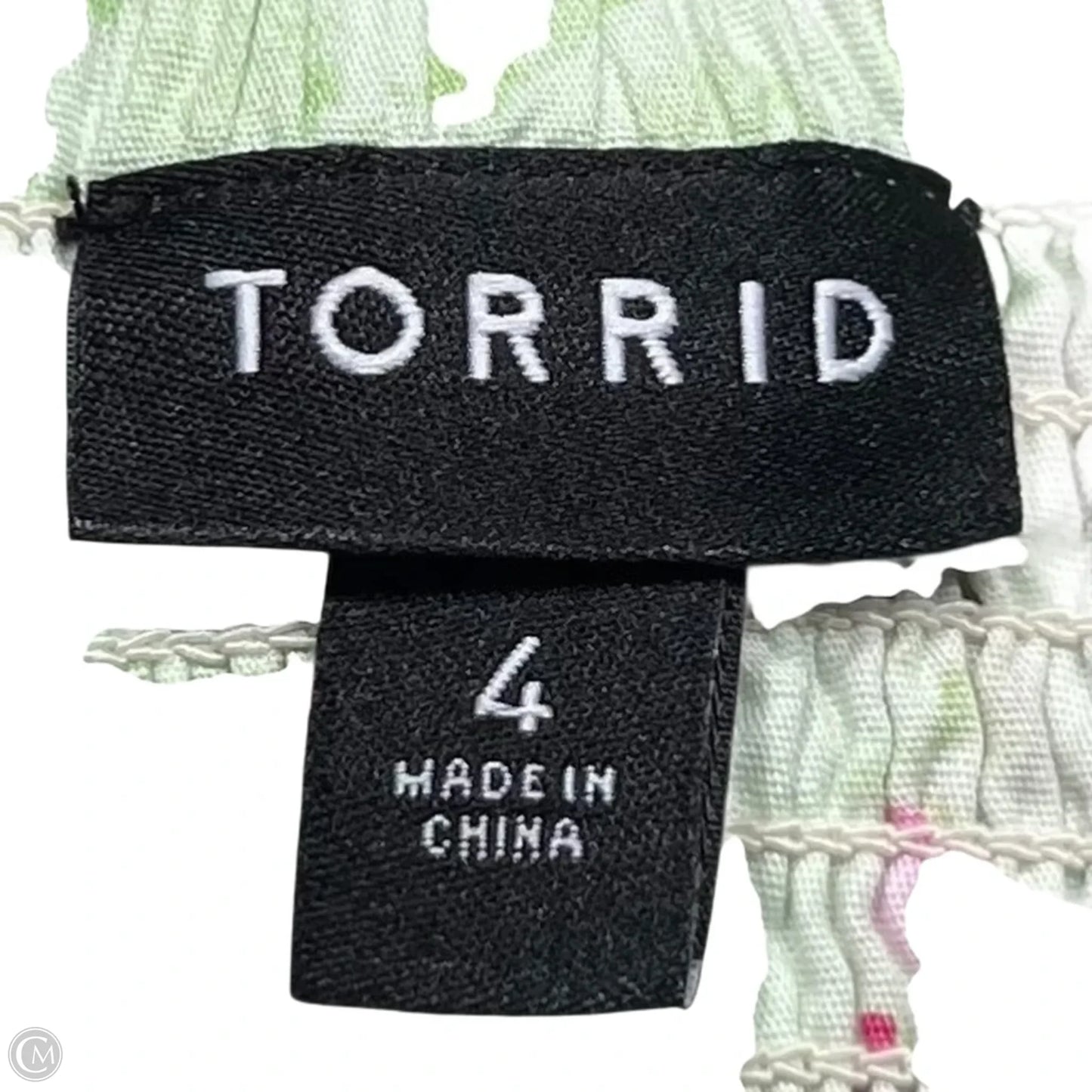 Dress Casual Short By Torrid In Green & Pink, Size: 4x