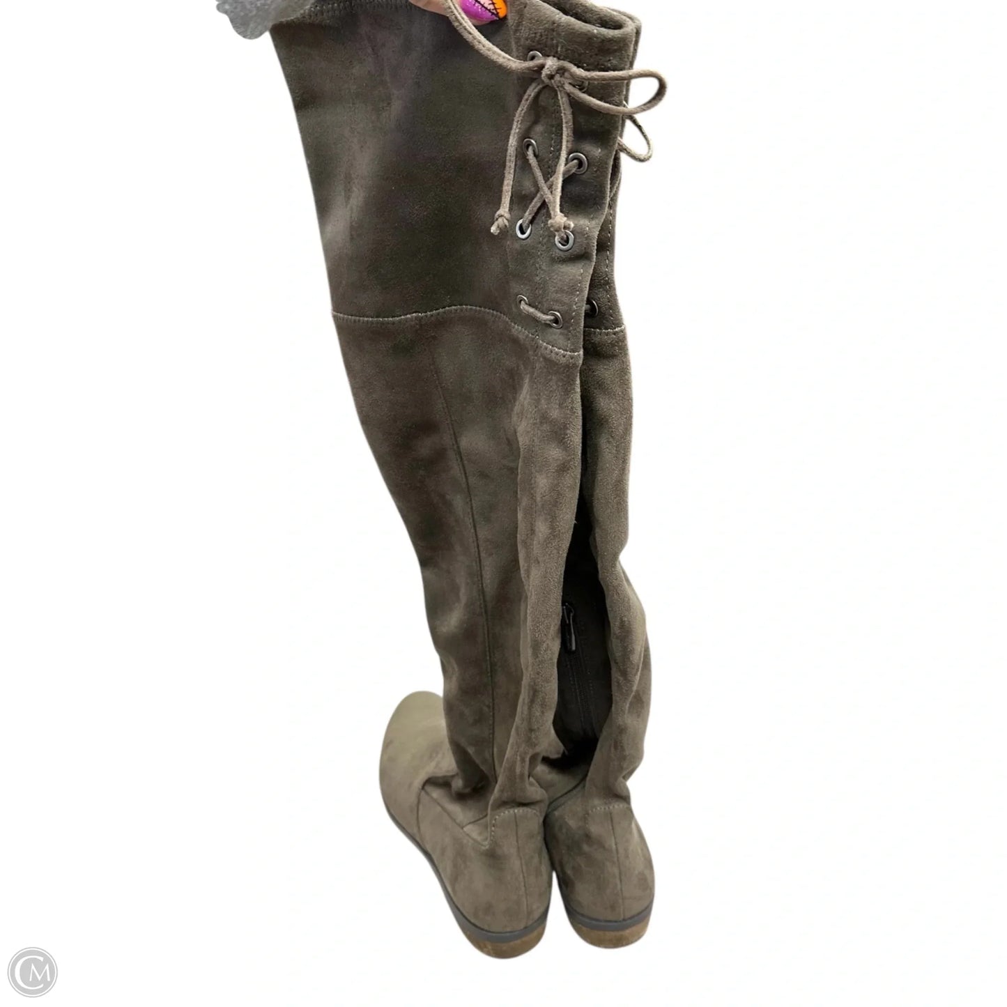 Boots Over-the-knee Heels By Vince Camuto In Taupe, Size: 10