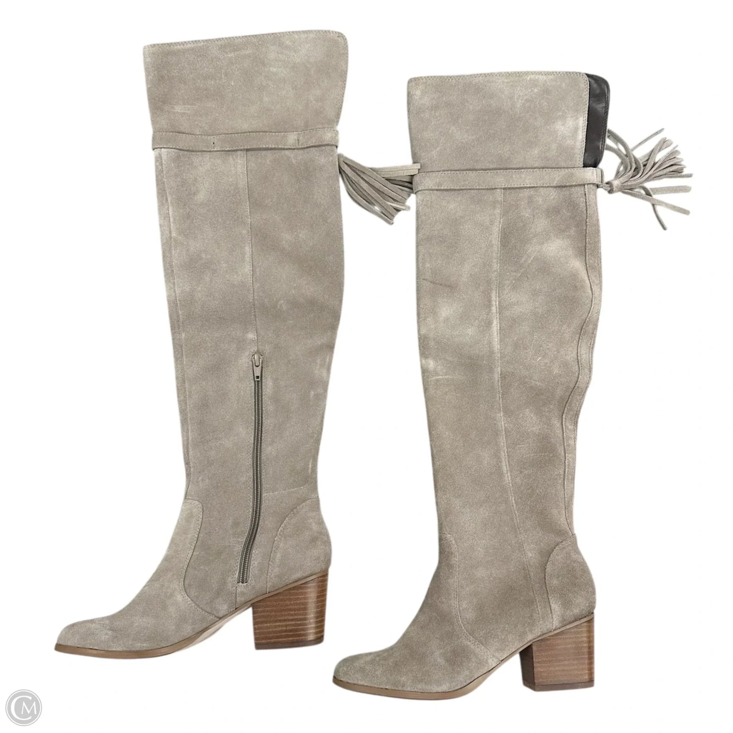 Boots Knee Heels By Sole Society In Taupe, Size: 7