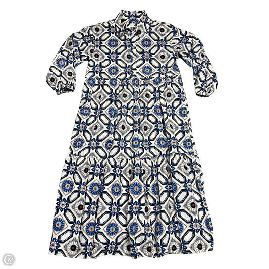 Dress Casual Maxi By Maeve In Blue & Cream, Size: XSp