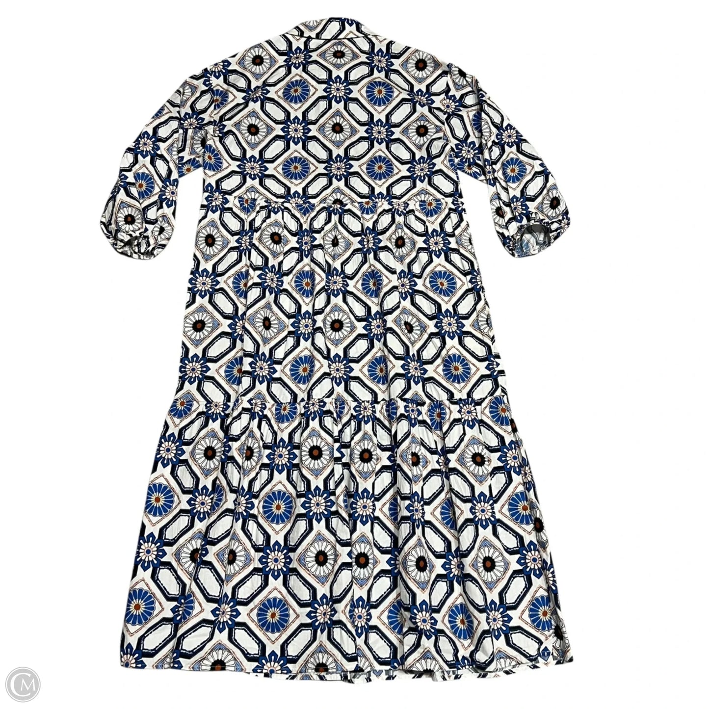 Dress Casual Maxi By Maeve In Blue & Cream, Size: XSp