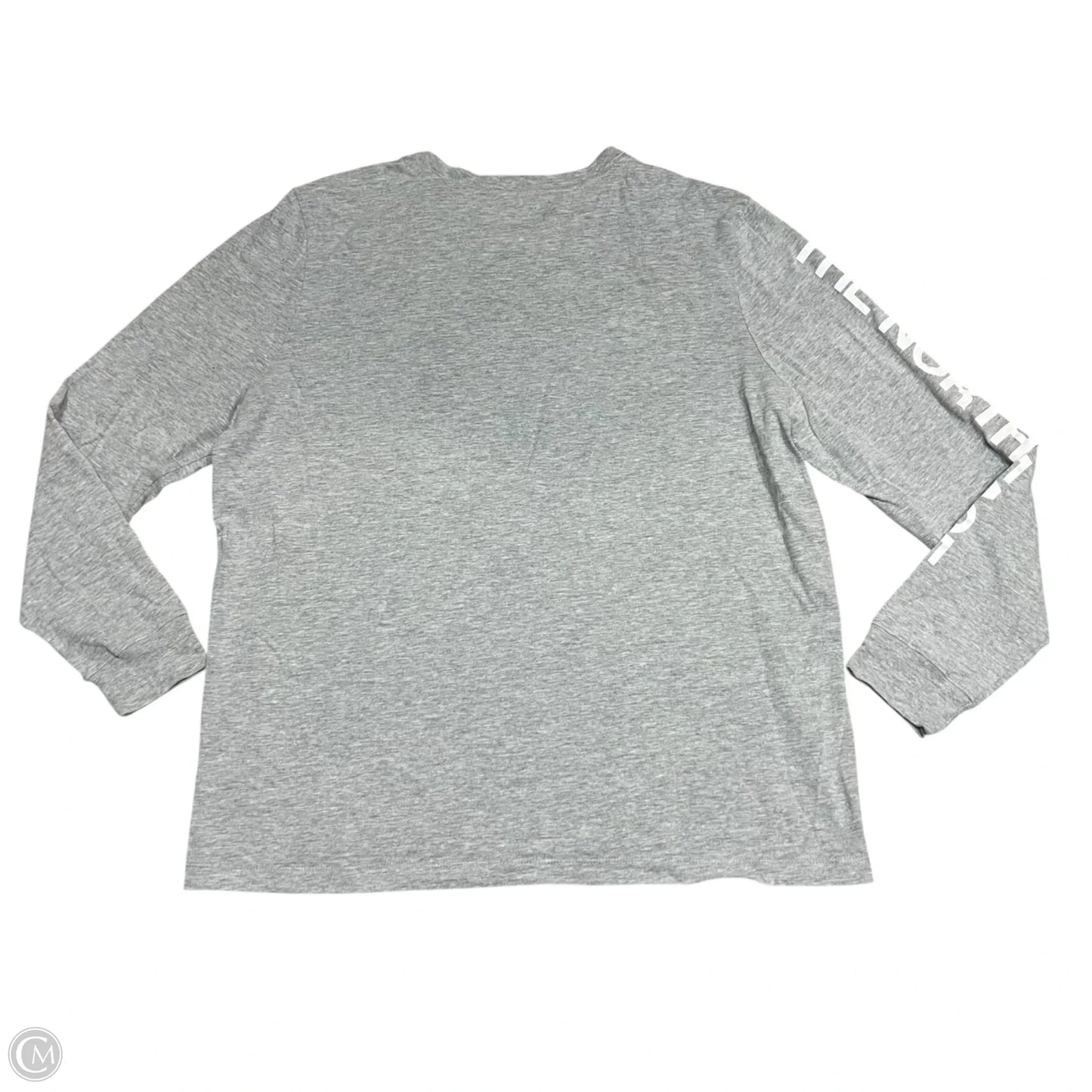 Top Long Sleeve By The North Face In Grey & White, Size: Xl