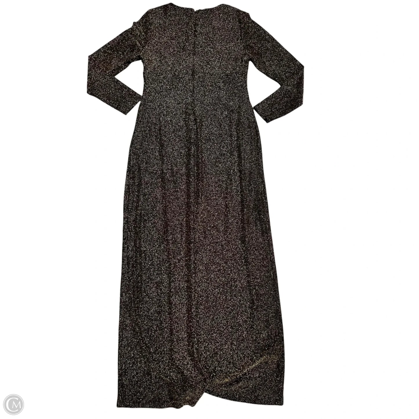 Dress Party Long By Lauren By Ralph Lauren In Black & Gold, Size: L