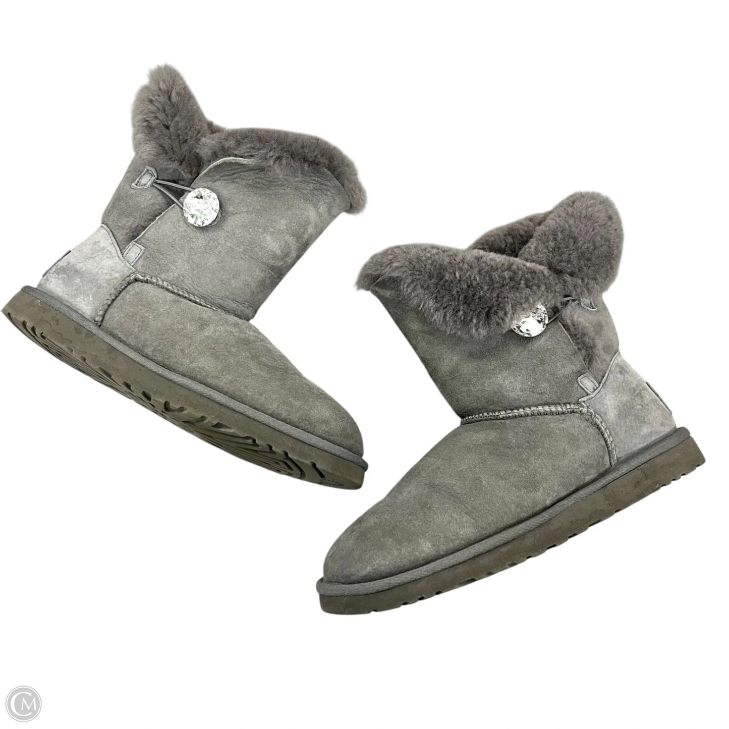 Boots Designer By Ugg In Grey, Size: 8