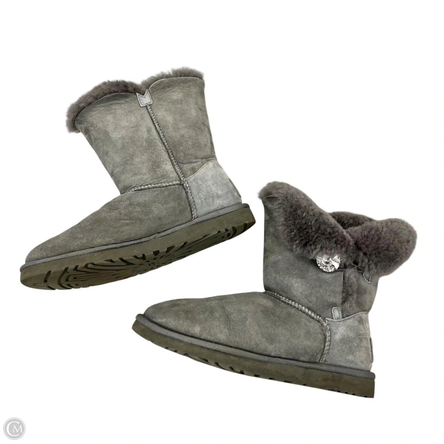 Boots Designer By Ugg In Grey, Size: 8