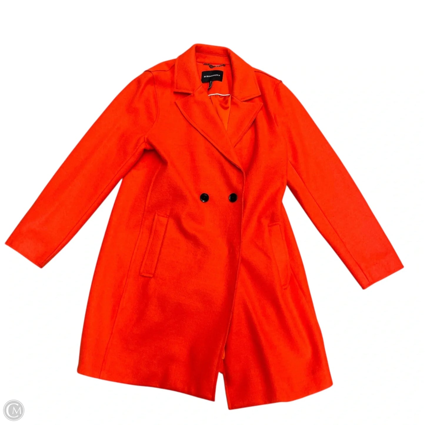 Coat Peacoat By Bcbgmaxazria In Orange, Size: L