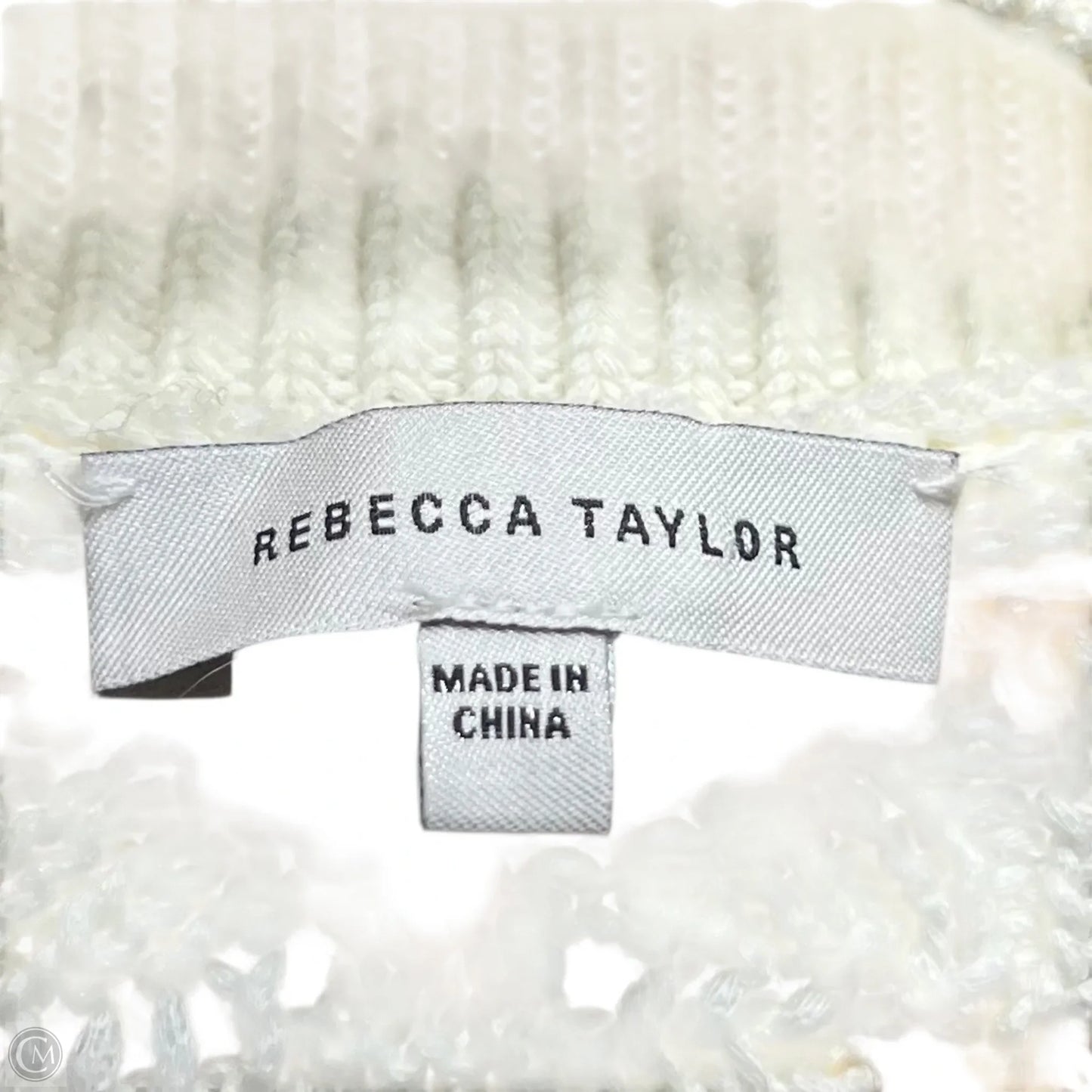 Sweater By Rebecca Taylor In Cream & Tan, Size: L