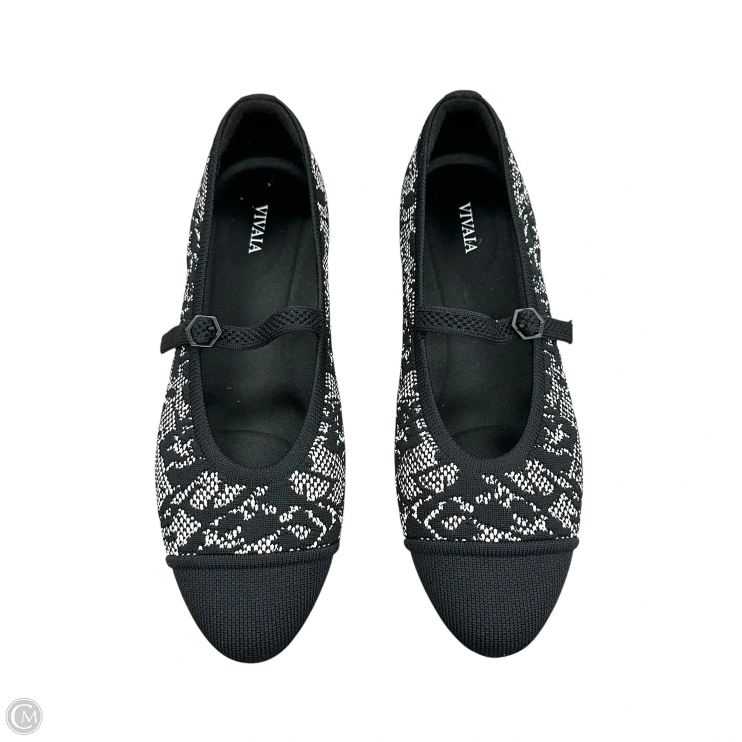 Shoes Flats By Vivaia In Black & Cream, Size: 9.5