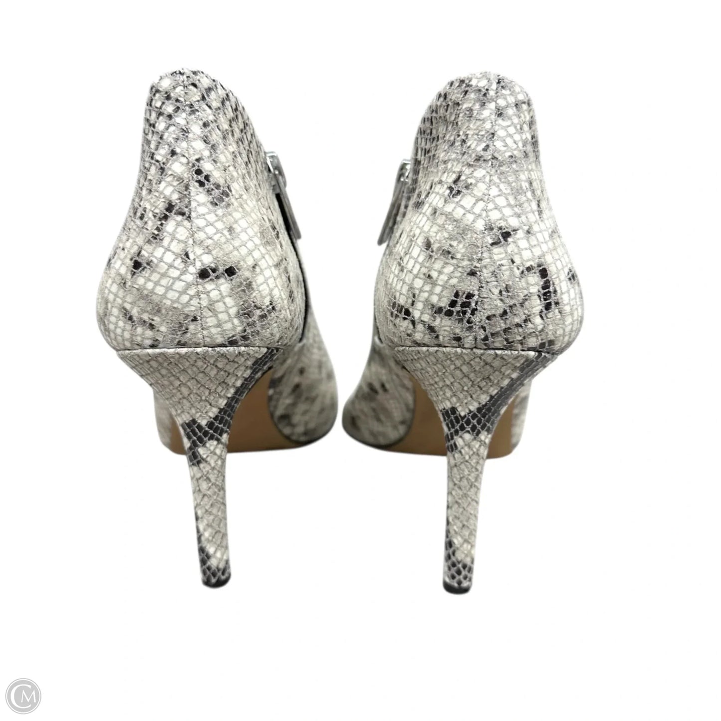 Sandals Heels Stiletto By Vince Camuto In Snakeskin Print, Size: 9