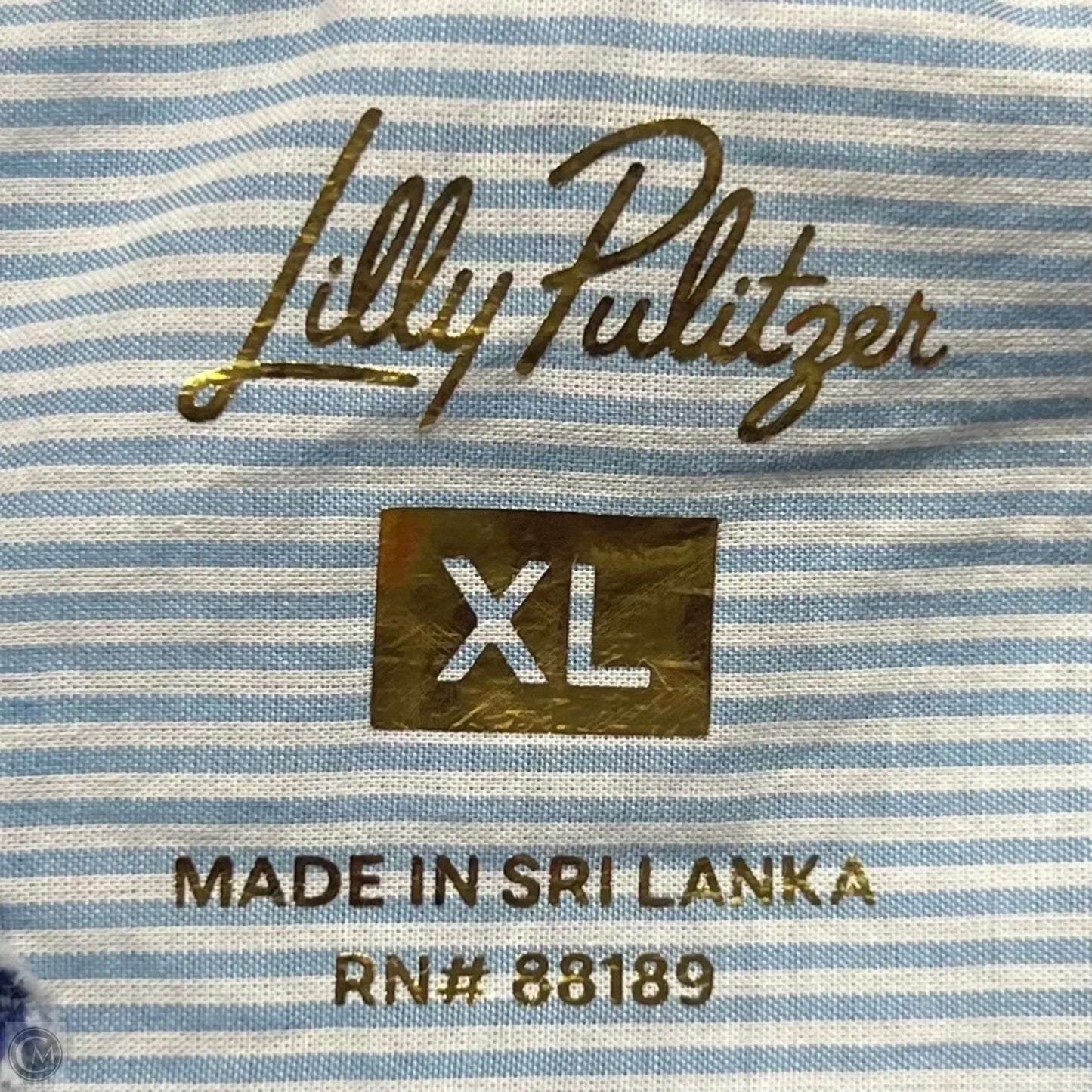 Top Long Sleeve Designer By Lilly Pulitzer In Blue, Size: Xl