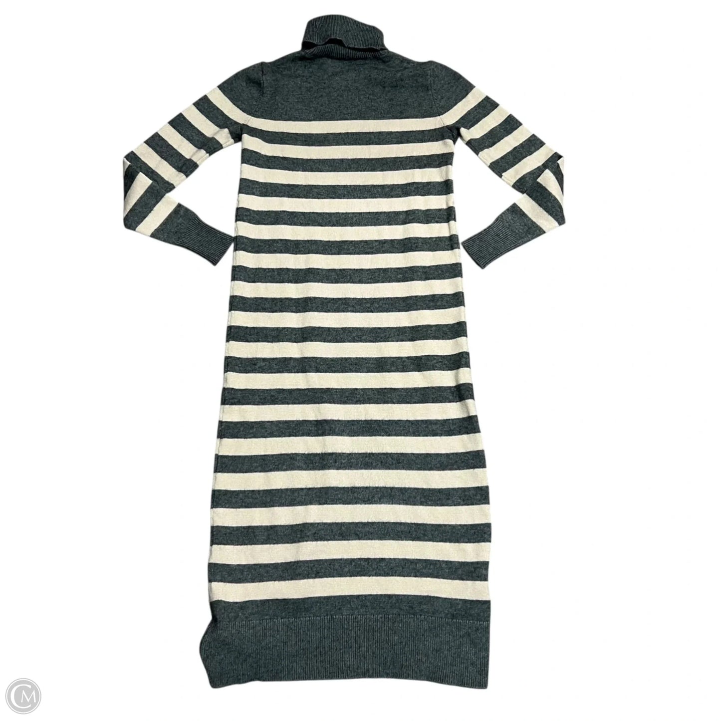 Dress Sweater By Ann Taylor In Cream & Grey, Size: Xs