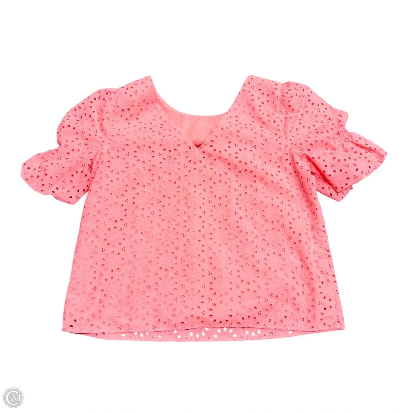 Top Short Sleeve Designer By Lilly Pulitzer In Coral, Size: S