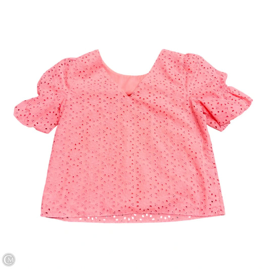 Top Short Sleeve Designer By Lilly Pulitzer In Coral, Size: S