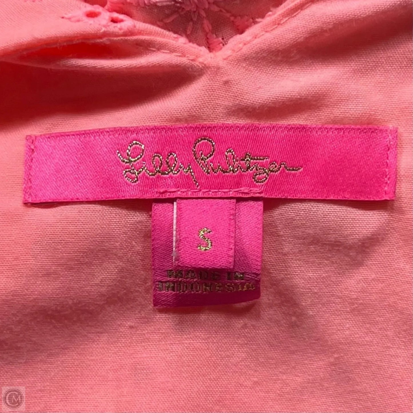 Top Short Sleeve Designer By Lilly Pulitzer In Coral, Size: S