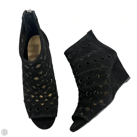 Sandals Heels Wedge By Michael By Michael Kors In Black, Size: 7