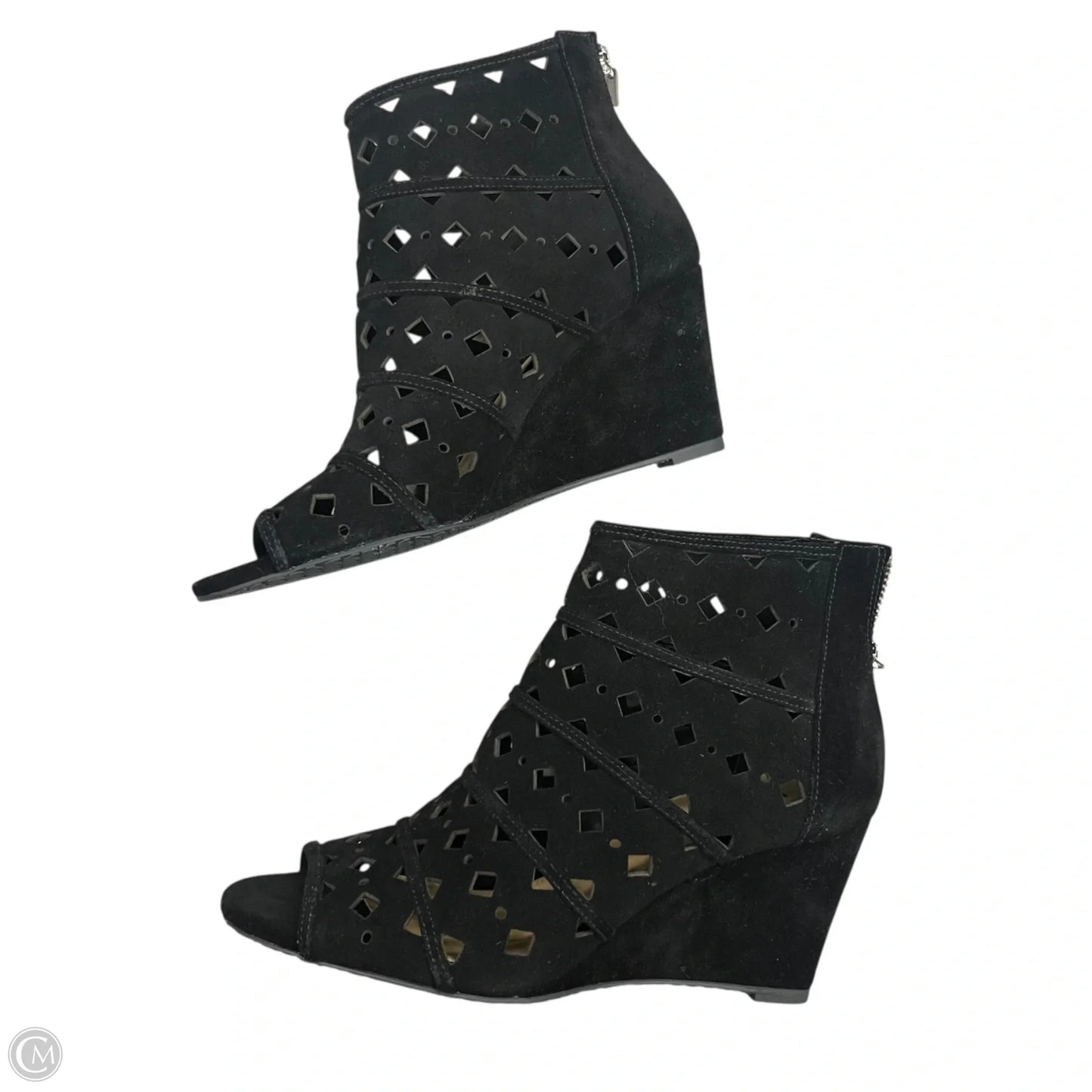 Sandals Heels Wedge By Michael By Michael Kors In Black, Size: 7