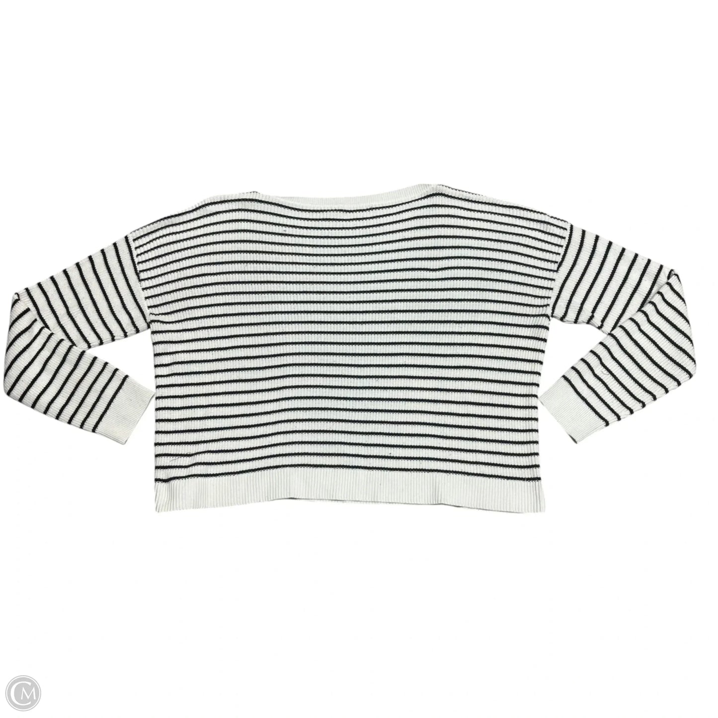 Sweater By Lauren By Ralph Lauren In Black & White, Size: Xxl
