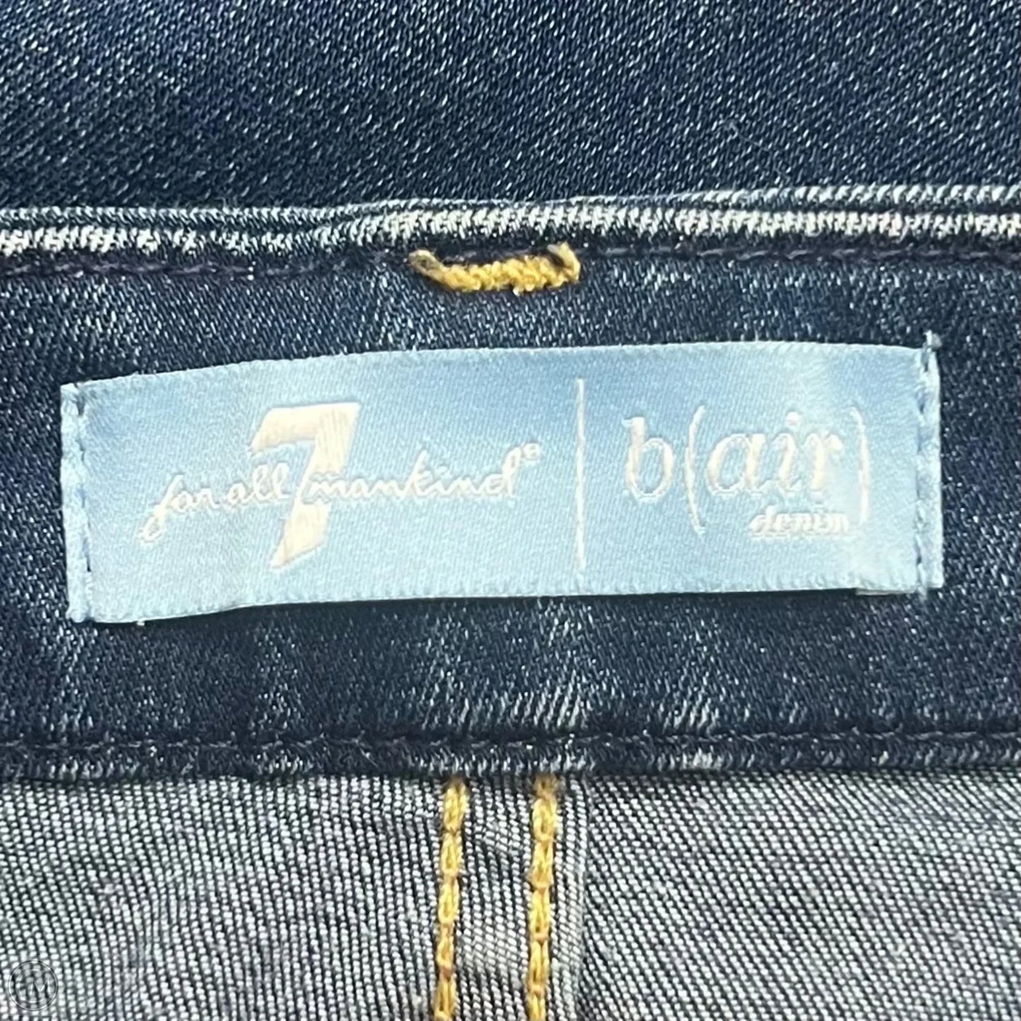 Jeans Cropped By 7 For All Mankind In Blue Denim, Size: 2