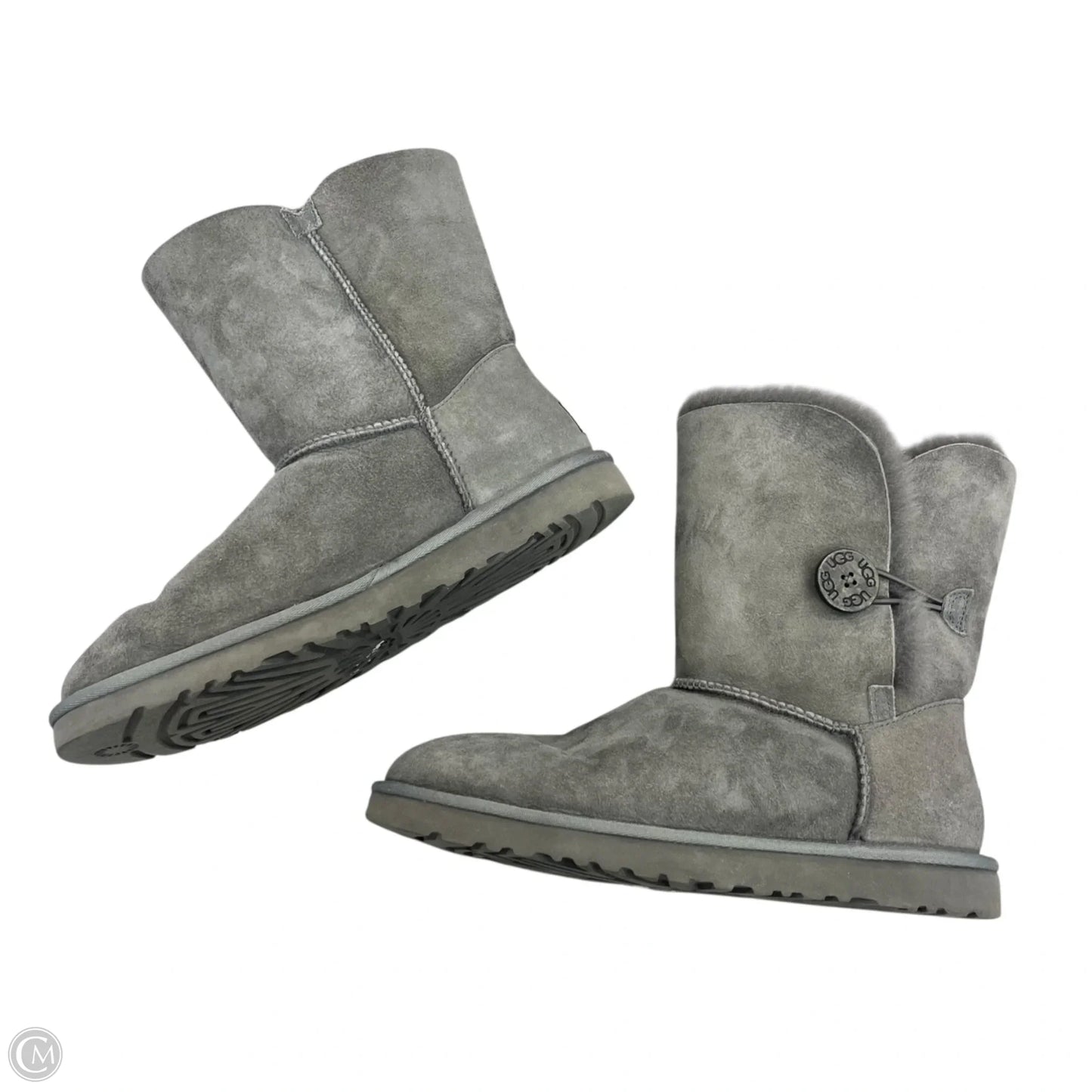 Boots Designer By Ugg In Grey, Size: 9