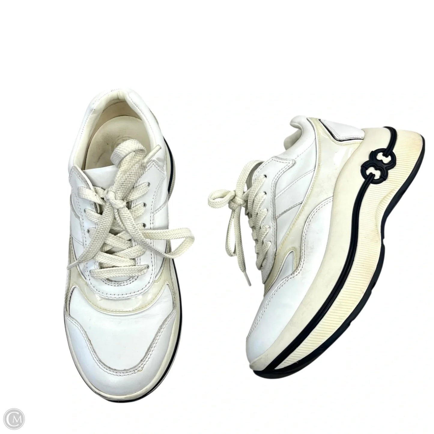 Shoes Designer By Tory Burch In Black & Cream, Size: 6.5