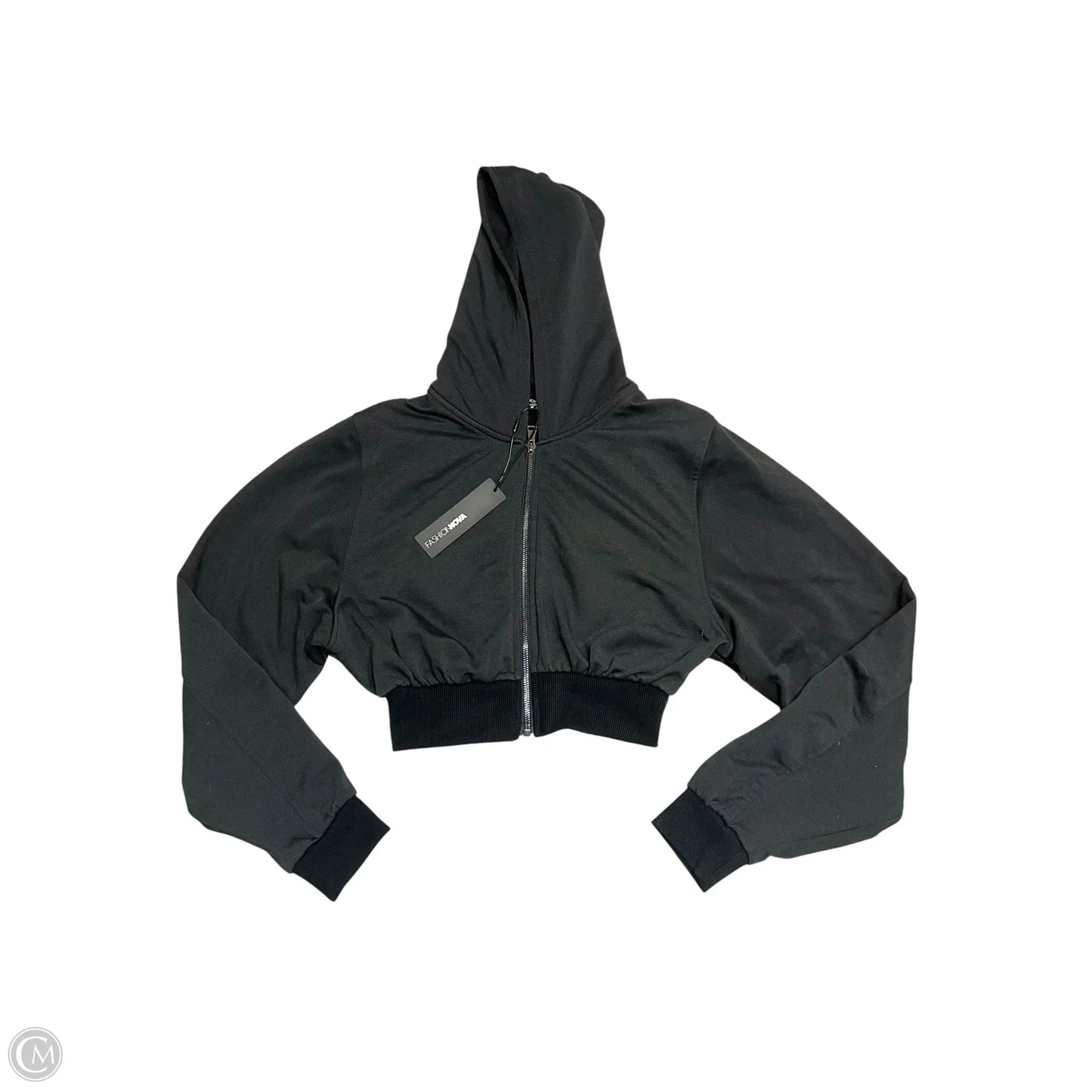 Sweatshirt Hoodie By Fashion Nova In Black, Size: M