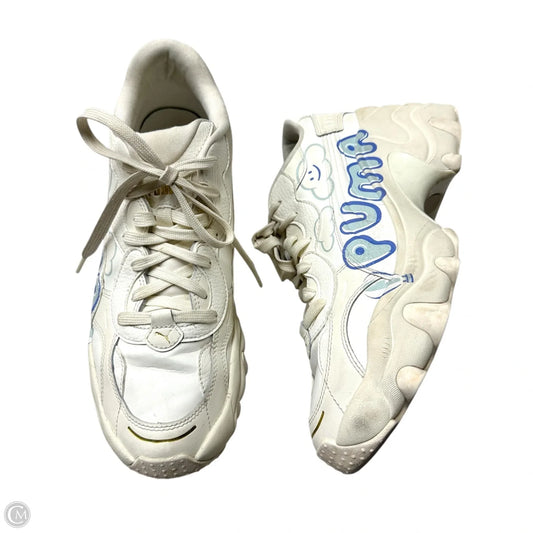 Shoes Sneakers By Puma In Blue & Cream, Size: 10