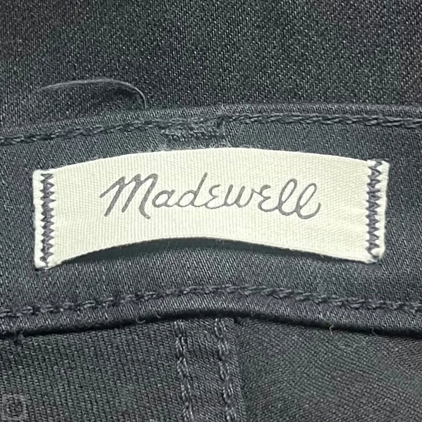 Jeans Straight By Madewell In Black Denim, Size: 6