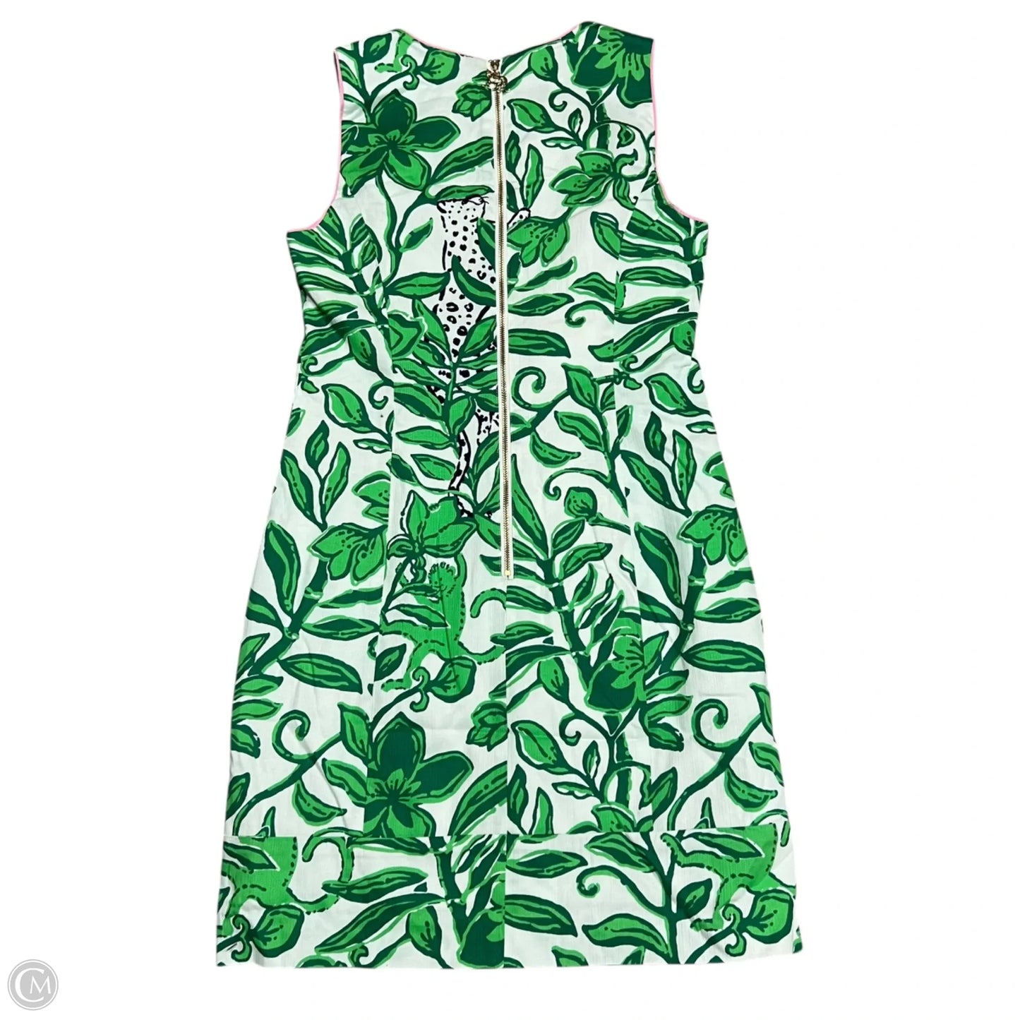 Dress Designer By Lilly Pulitzer In Green & White, Size: S