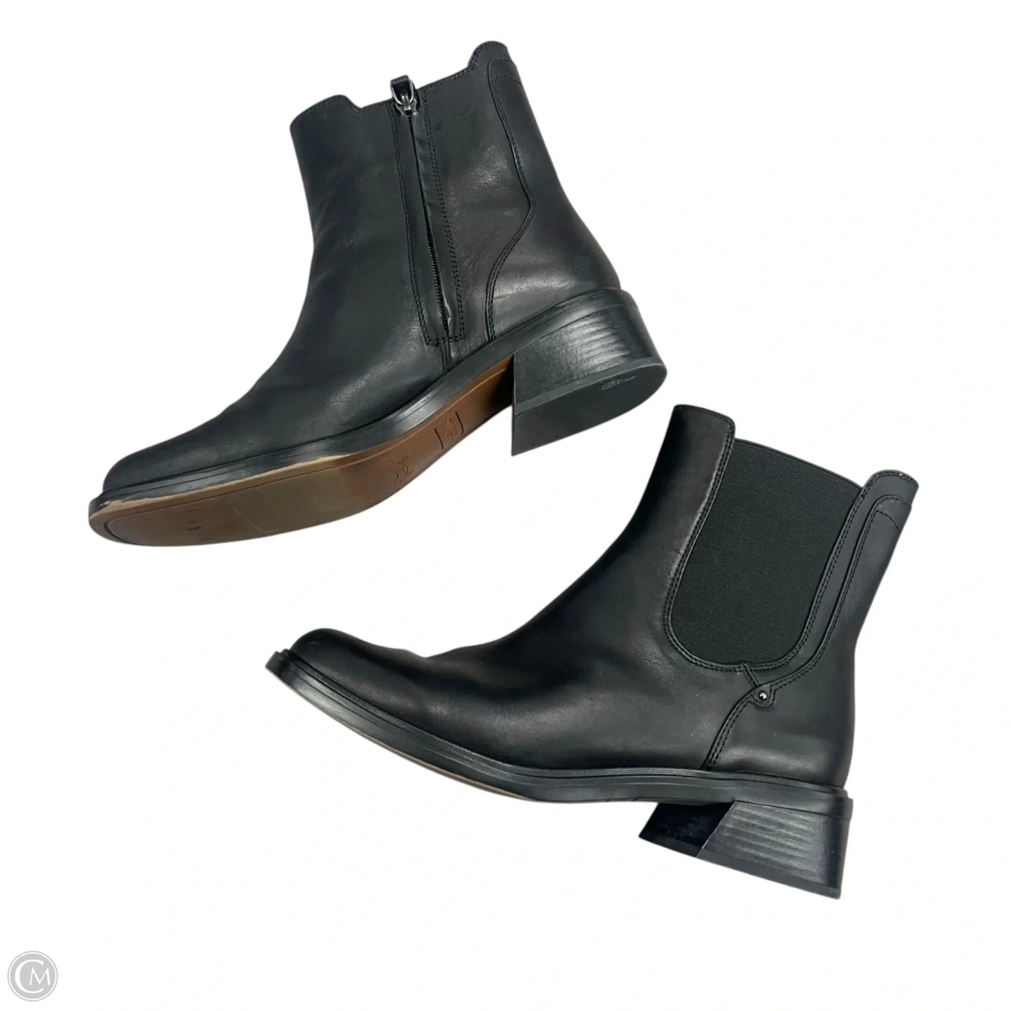 Boots Ankle Heels By Franco Sarto In Black, Size: 9