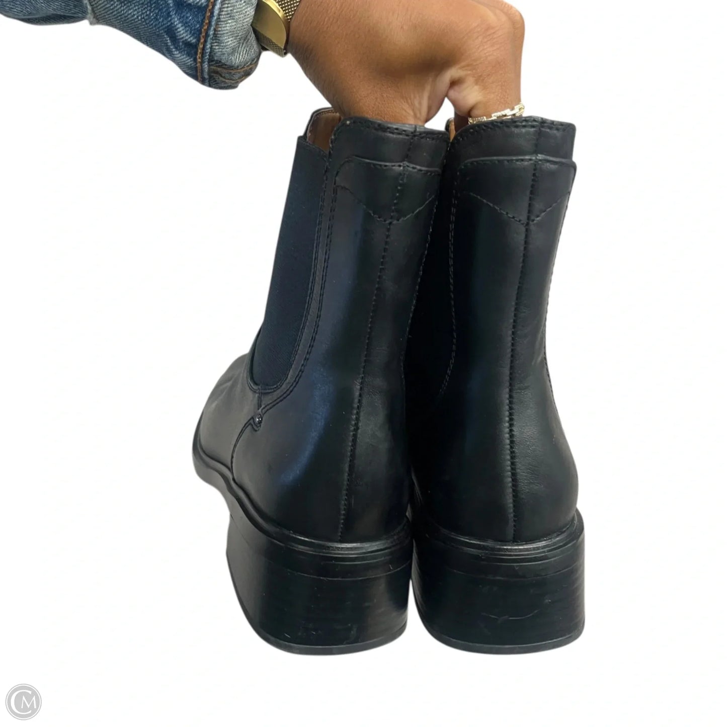 Boots Ankle Heels By Franco Sarto In Black, Size: 9