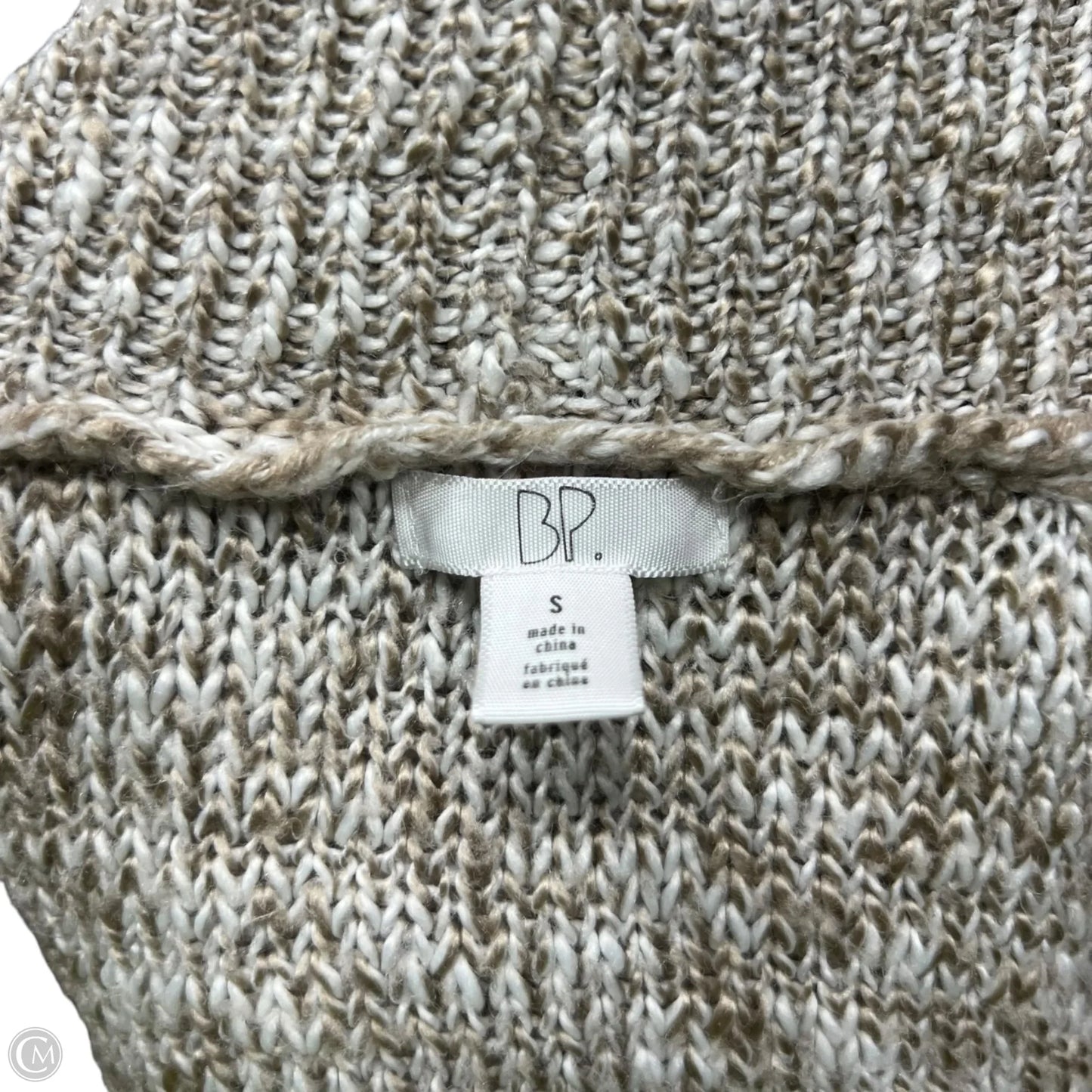 Sweater Cardigan By Bp In Tan & White, Size: S
