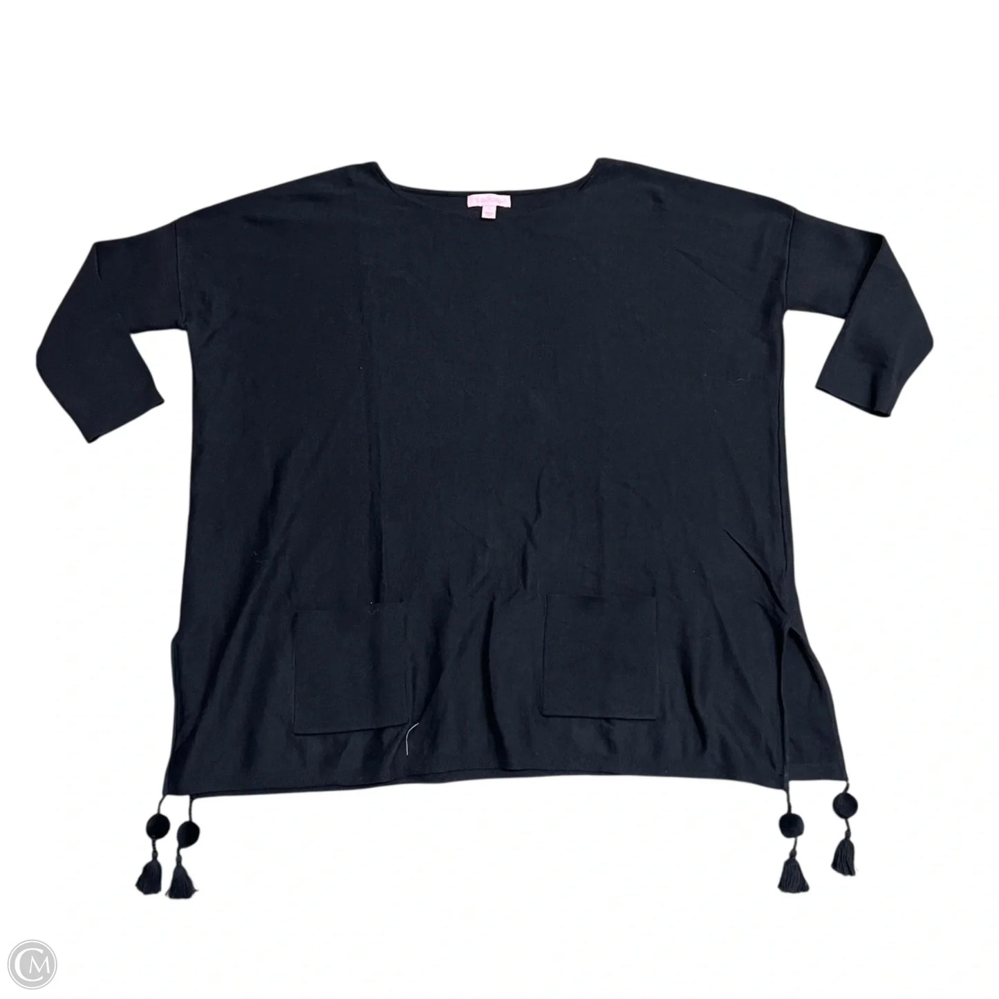 Sweater Cardigan Designer By Lilly Pulitzer In Black, Size: S