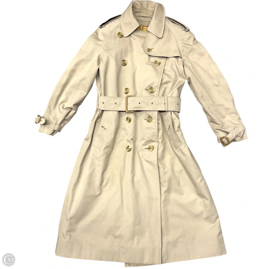 Coat Luxury Designer By Burberry In Tan, Size: S