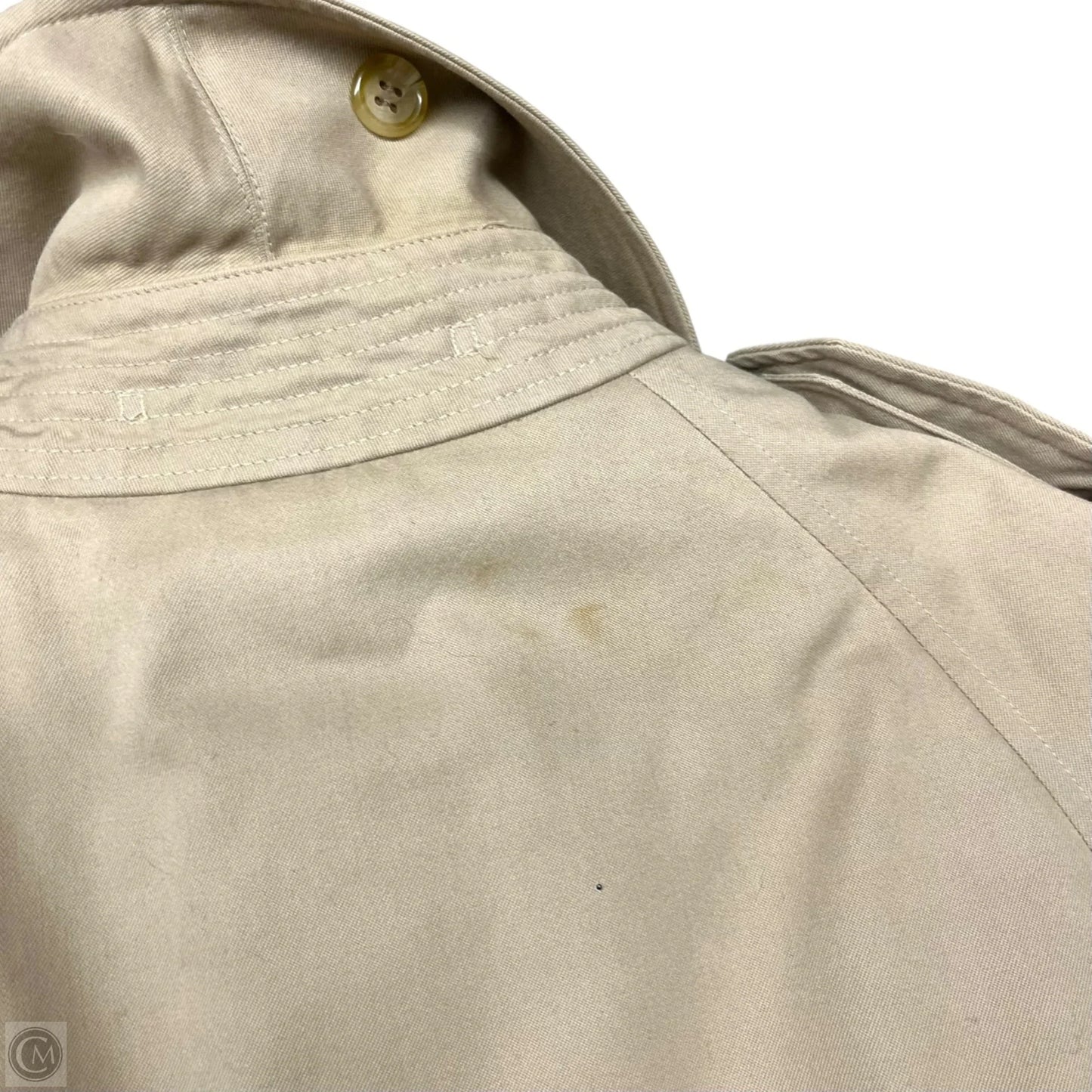 Coat Luxury Designer By Burberry In Tan, Size: S