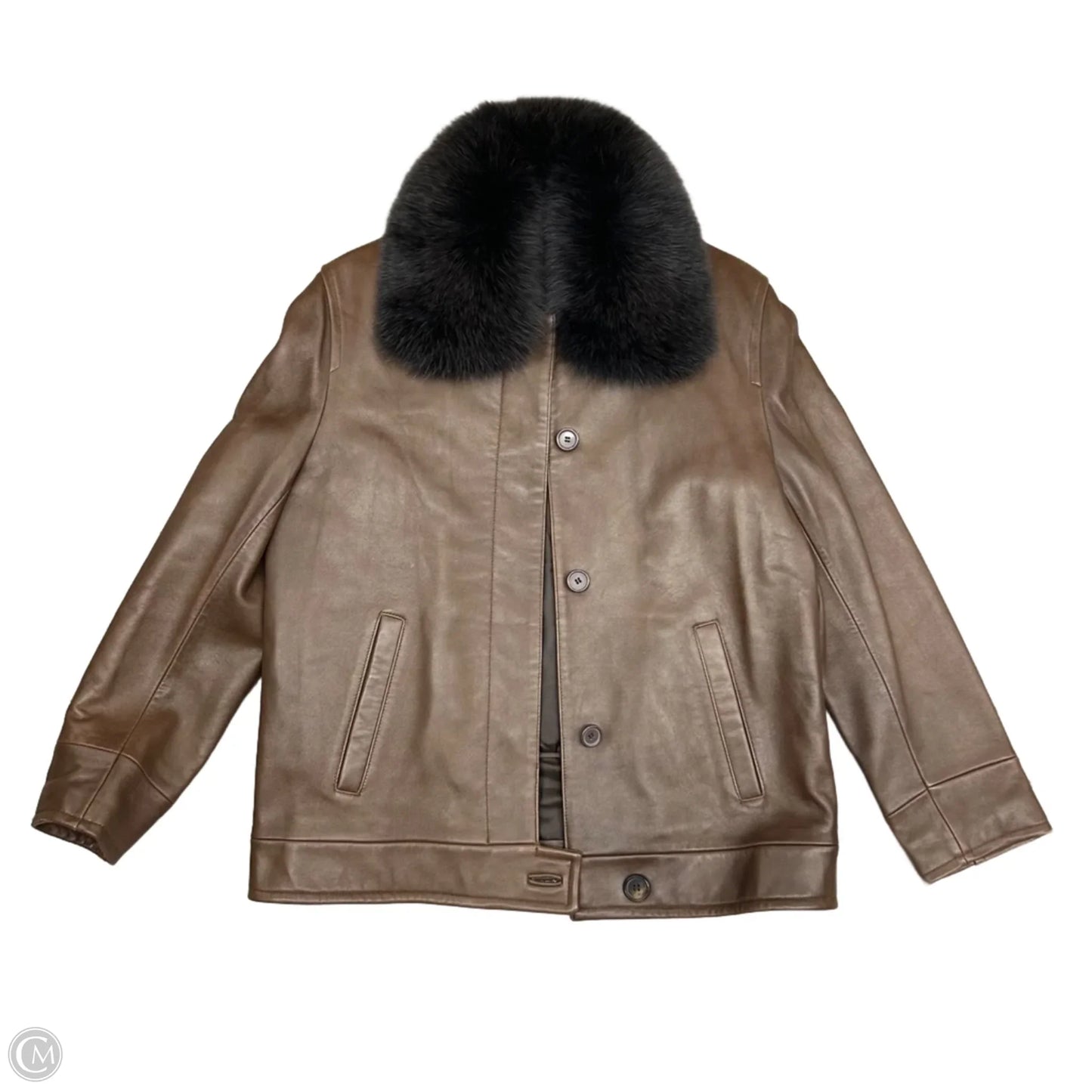 Coat Other By Tibor Leathers  In Brown, Size: L