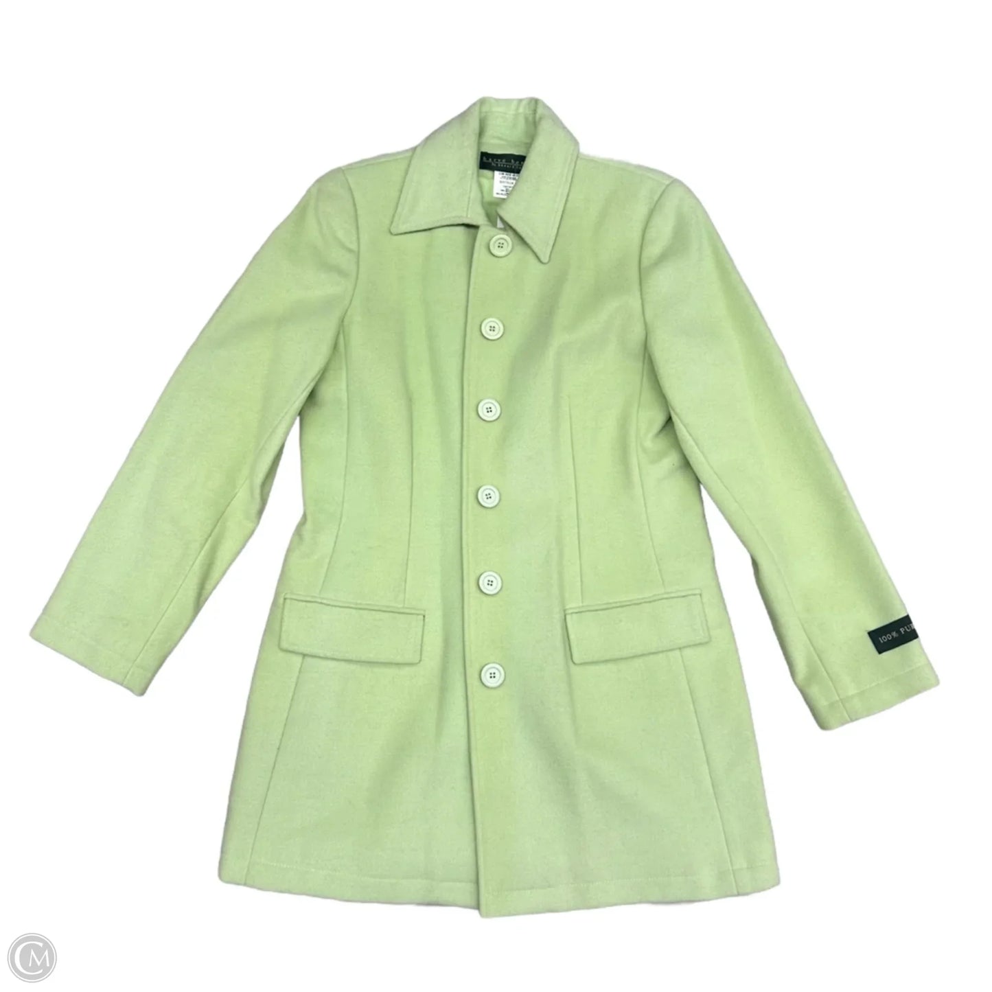 Coat Wool By Harve Bernard In Green, Size: M