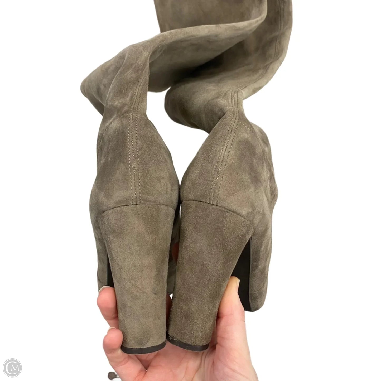 Boots Designer By Stuart Weitzman In Taupe, Size: 7