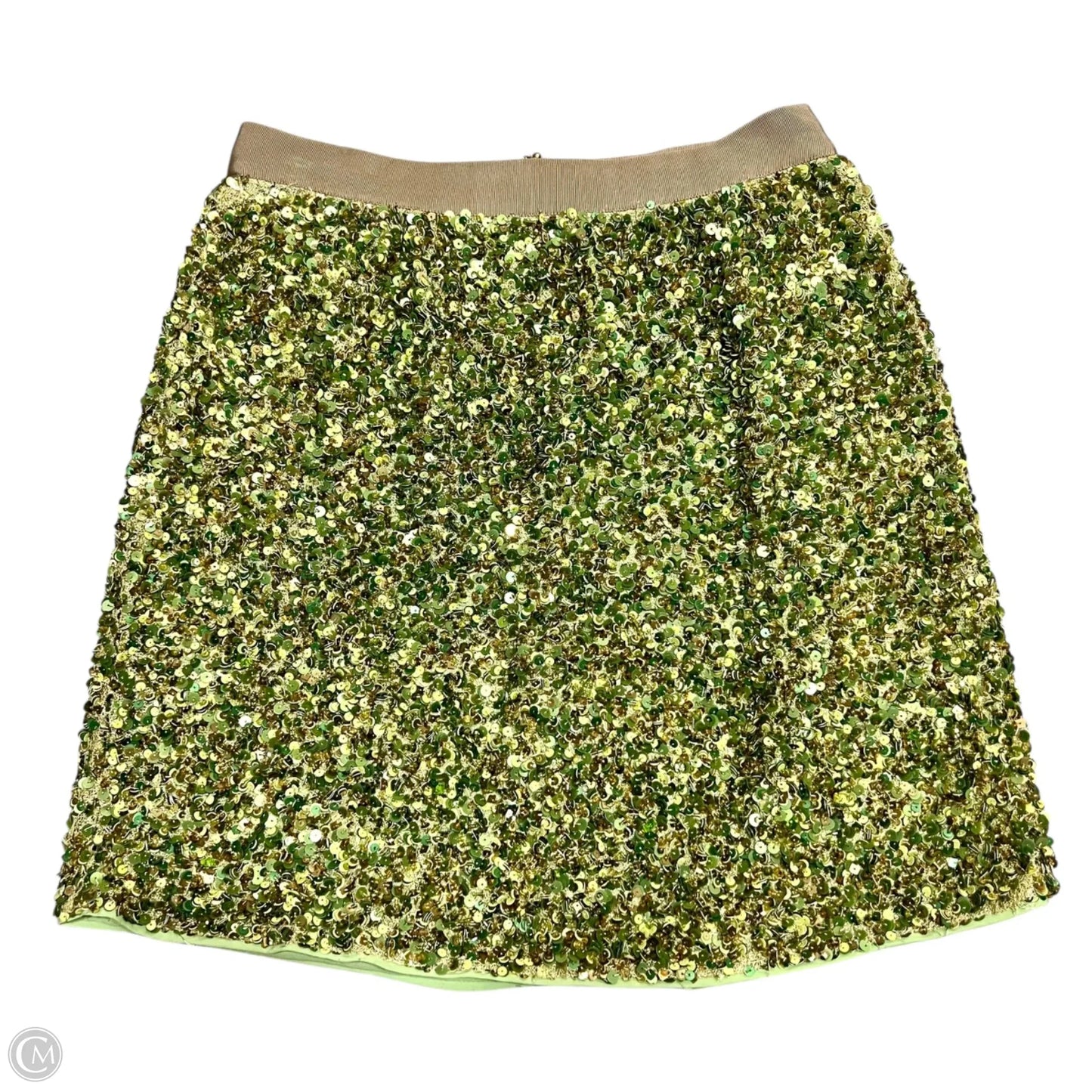 Skirt Designer By Kate Spade In Gold & Green, Size: 6