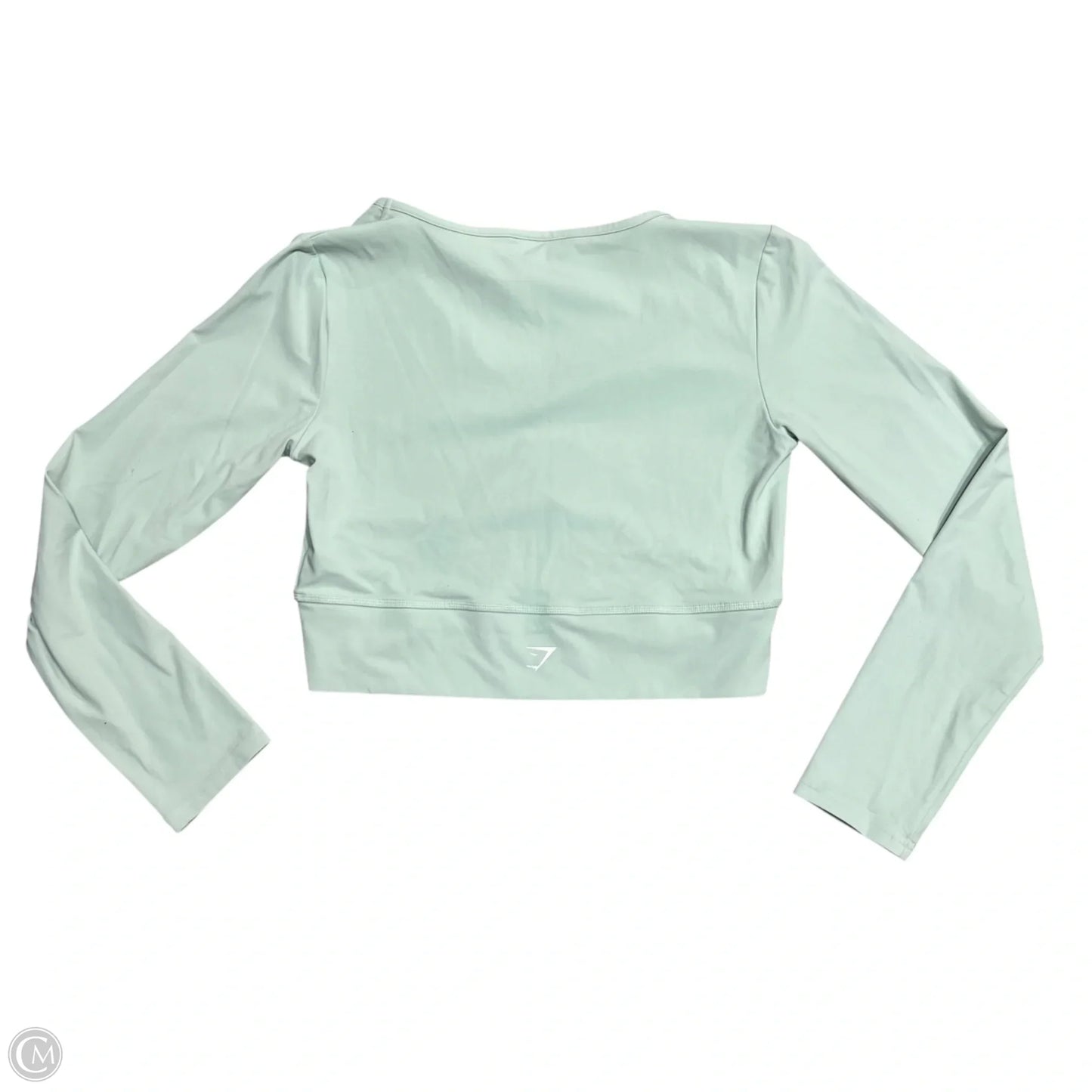 Athletic Top Long Sleeve Crewneck By Gym Shark In Green, Size: M