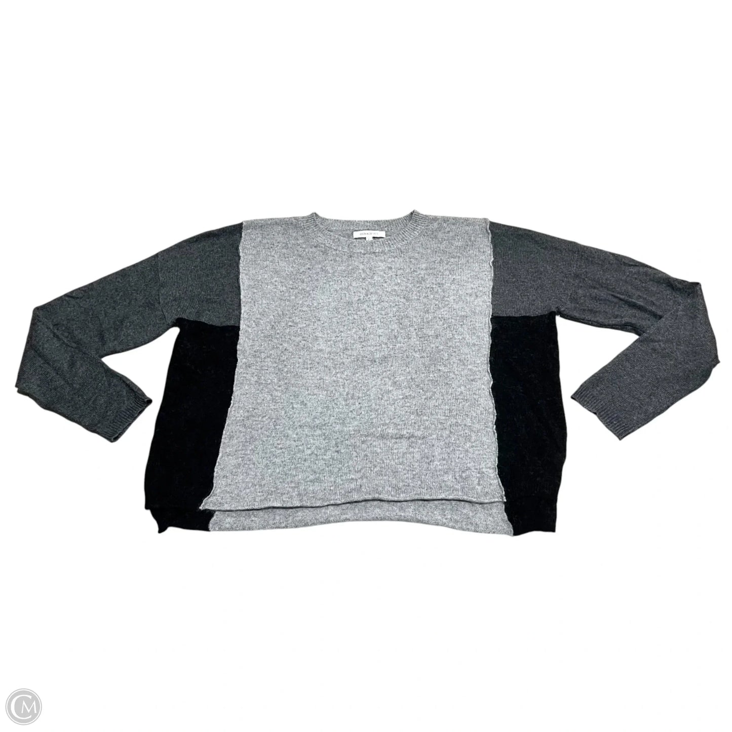 Sweater By Olivaceous In Black & Grey, Size: L