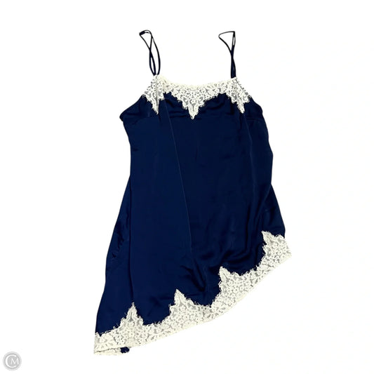 Top Sleeveless By Anthropologie In Blue & Cream, Size: L