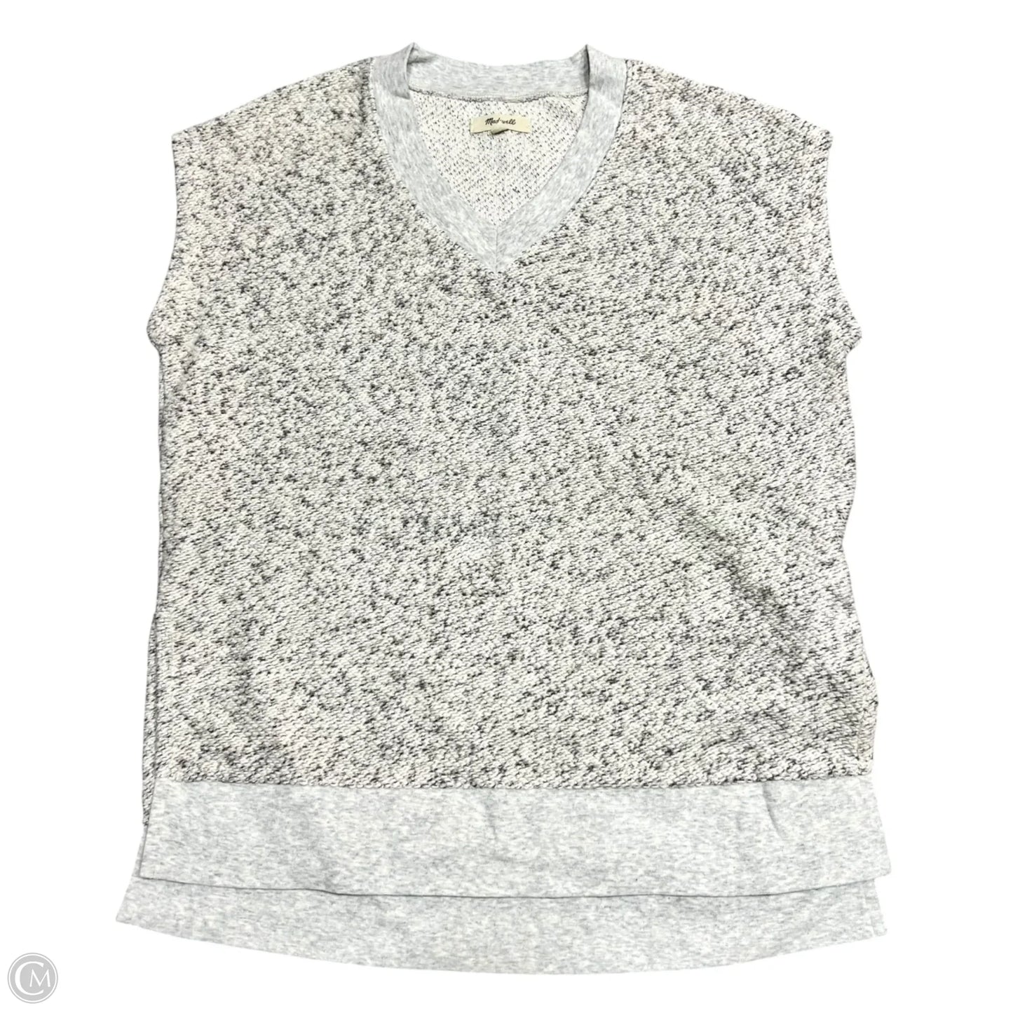 Vest Sweater By Madewell In Grey & White, Size: Xs